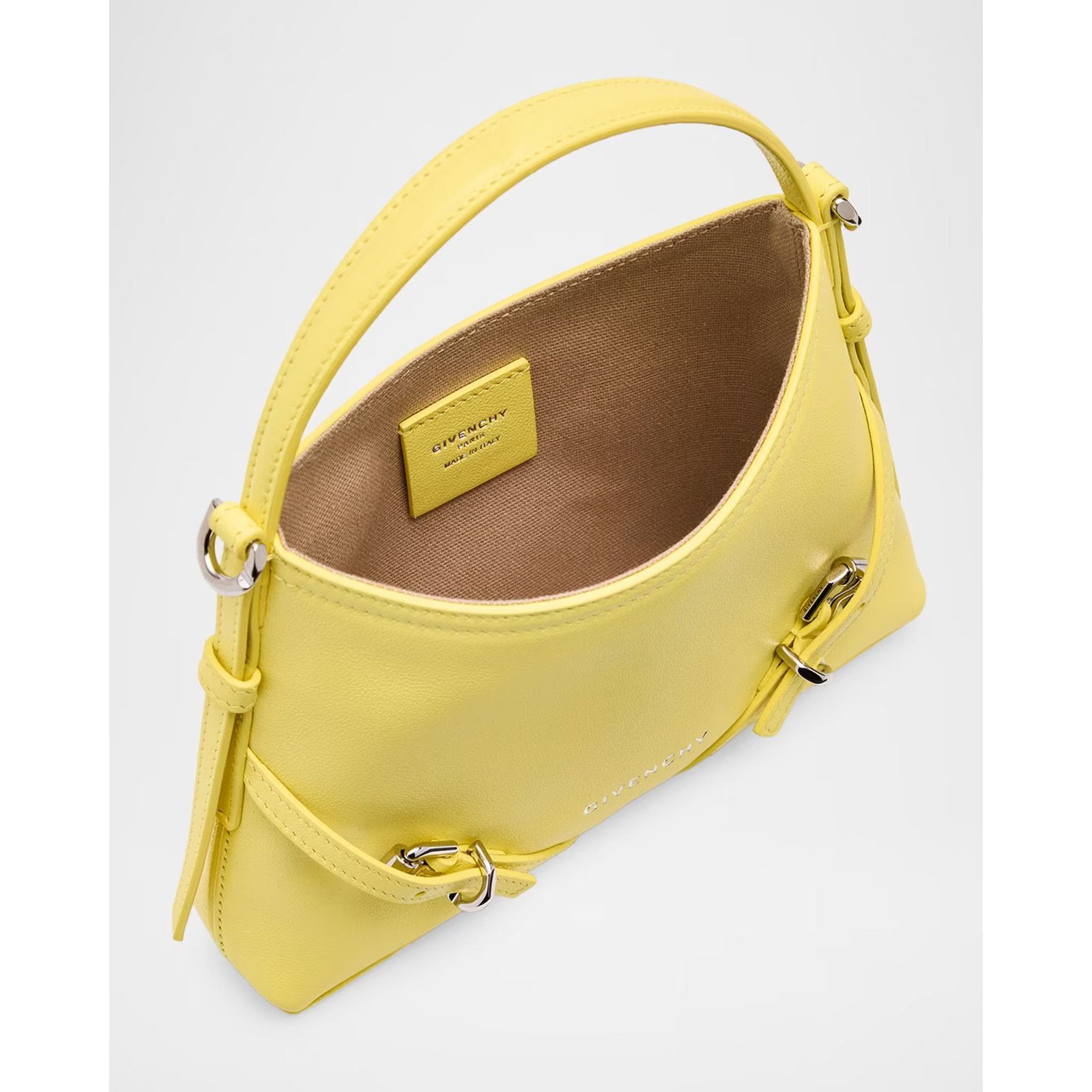 Givenchy Givenchy Voyou Nano Yellow Shiny Leather Crossbody Bag Size ONE SIZE - 16 Thumbnail