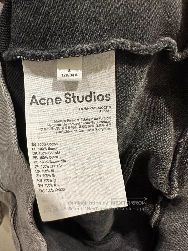 Acne Studios Acne Studios Gray crewneck sweatshirt 100% organic cotton, Size S / US 4 / IT 40 - 9 Thumbnail