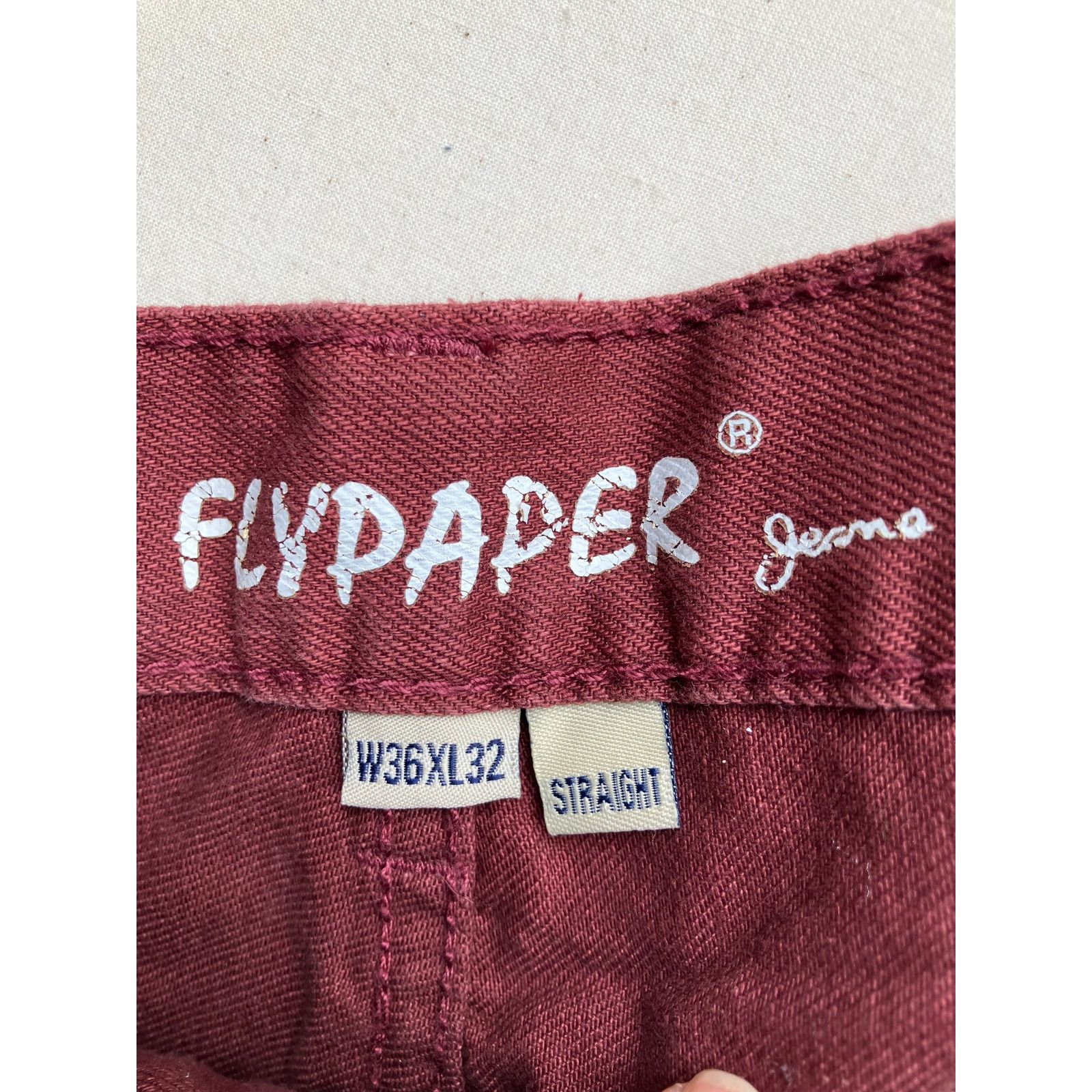 Flypaper Jeans Flypaper Jeans Straight Leg – Oxblood Red | Y2K Vintage Size US 39 - 5 Thumbnail