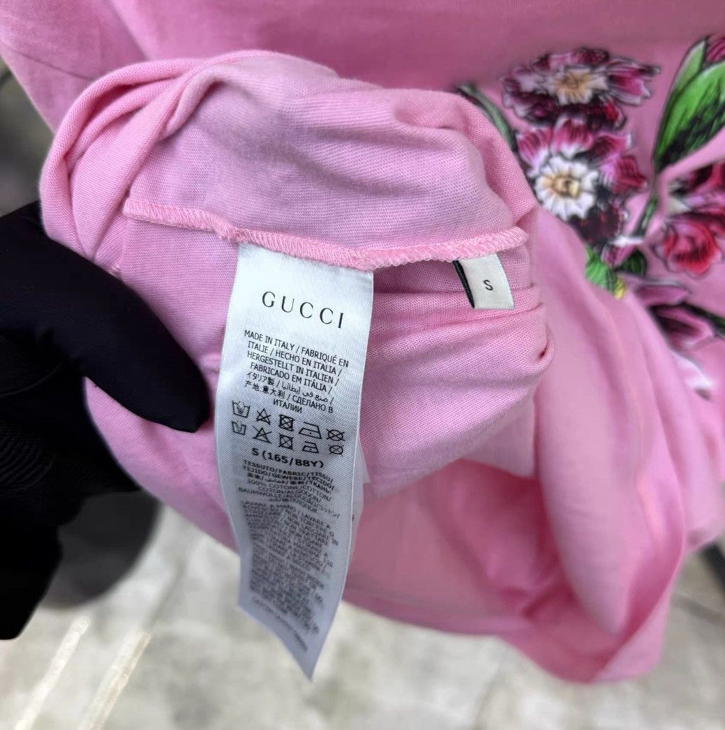 Gucci Gucci Floral printed round-neck pink cotton short-sleeved T Size US S / EU 44-46 / 1 - 4 Thumbnail