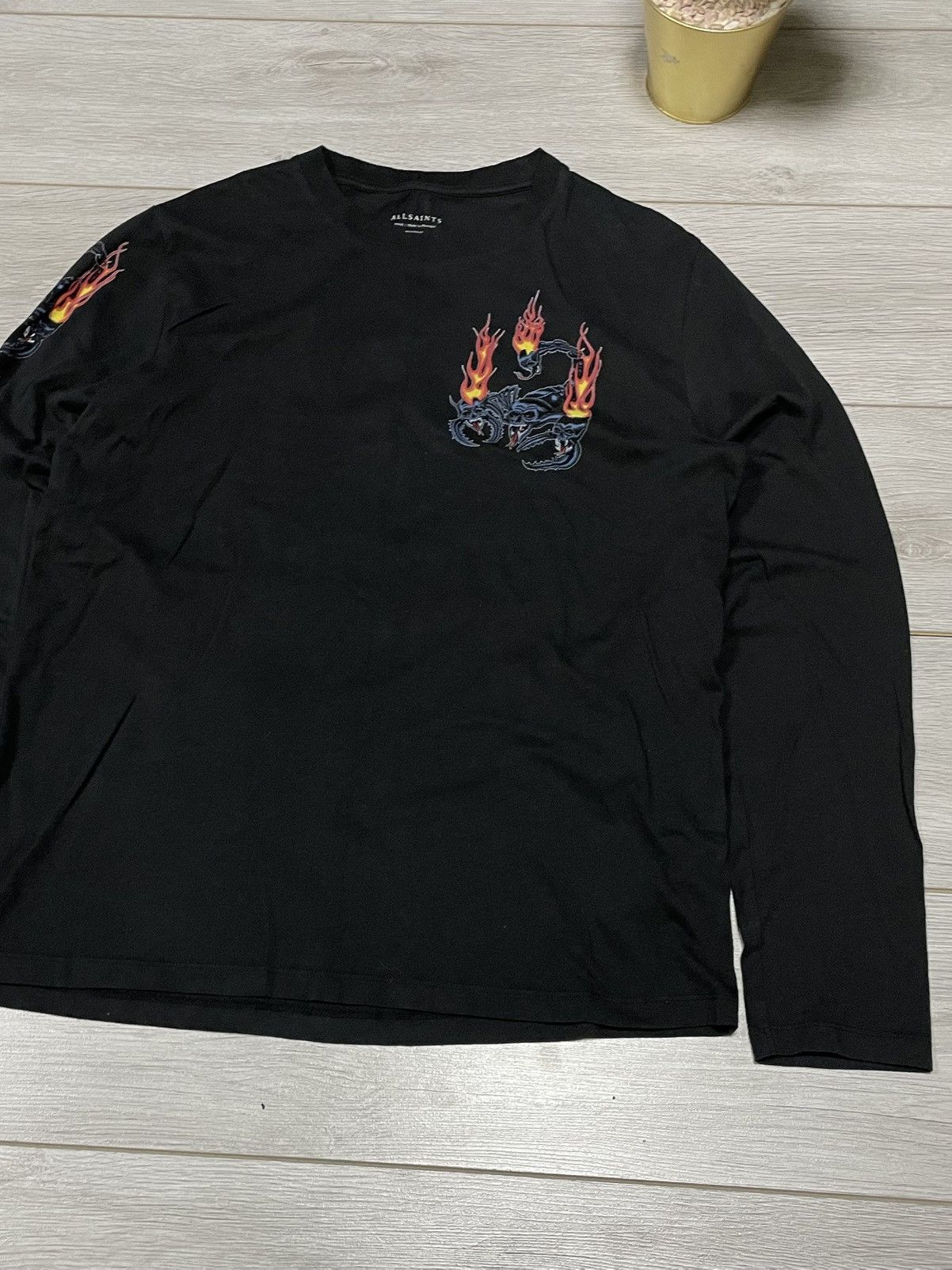 Allsaints All saints long sleeve with scorpion logo skull fire Size US M / EU 48-50 / 2 - 5 Thumbnail