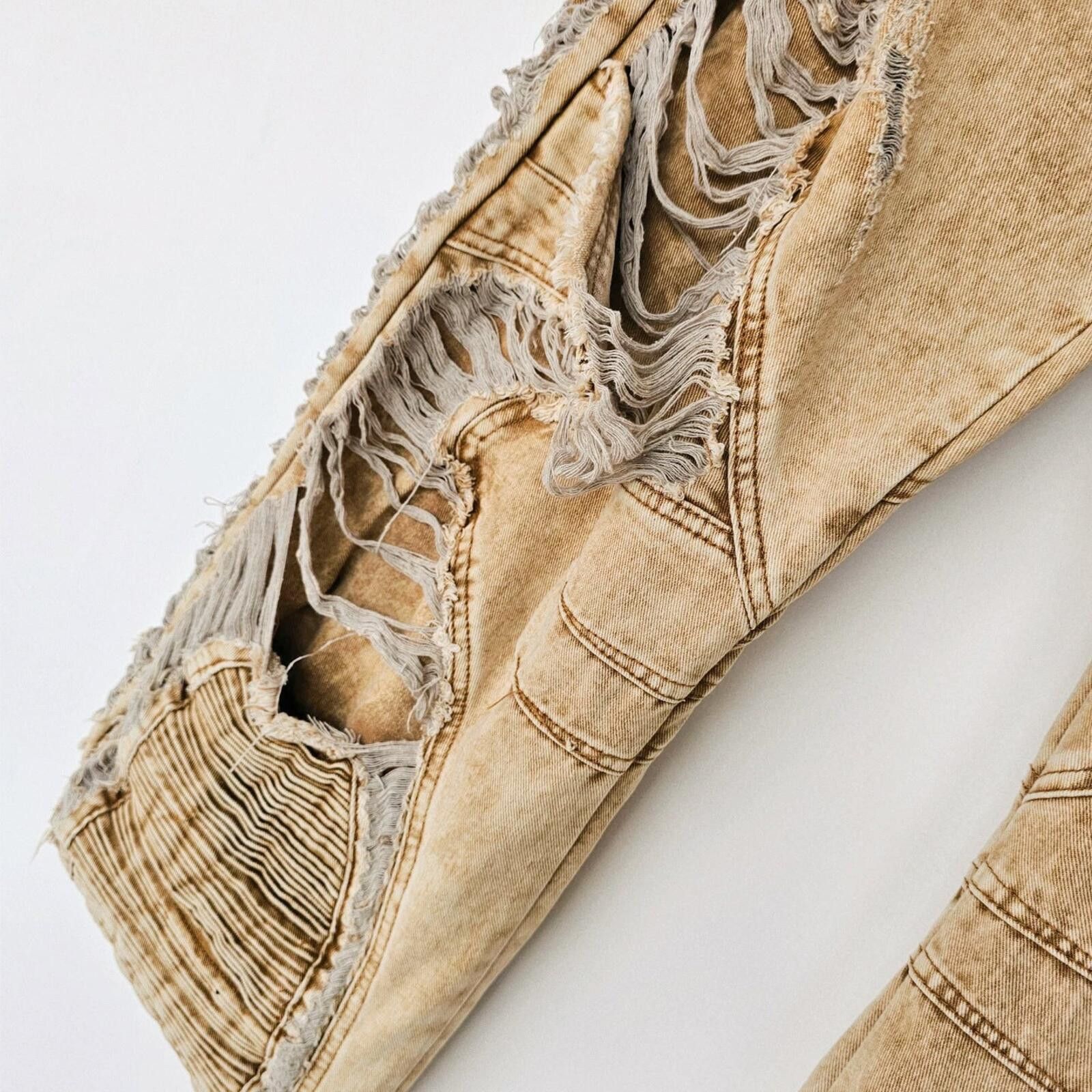 Other Wax-Dyed All-Over Print Banana-Cut Wide-Leg Jeans Size US 30 / EU 46 - 6 Thumbnail