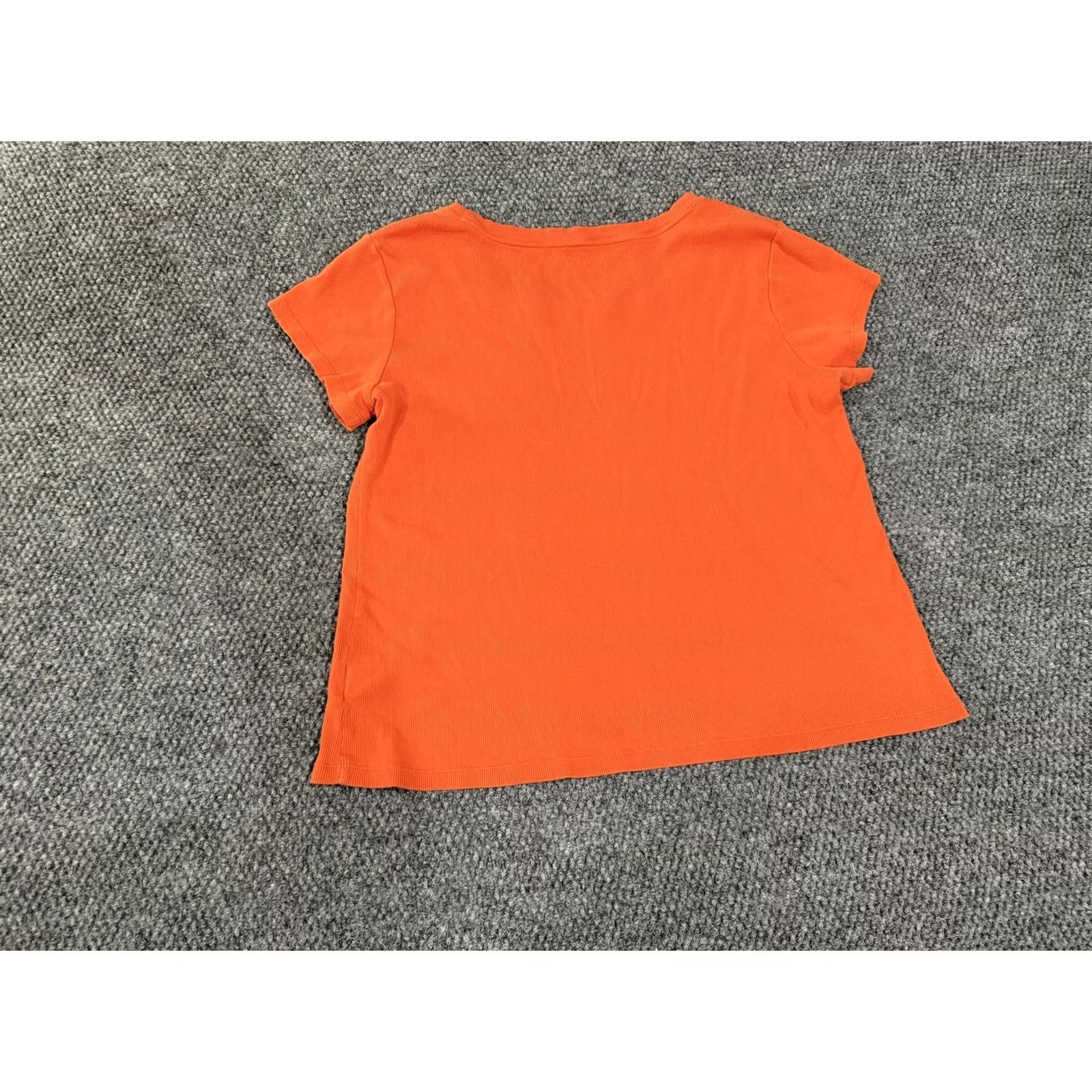 Coldwater Creek Coldwater Creek Shirt Womens XL Orange Floral Scoop Neck Short Sleeve Top Size XL / US 12-14 / IT 48-50 - 7 Thumbnail