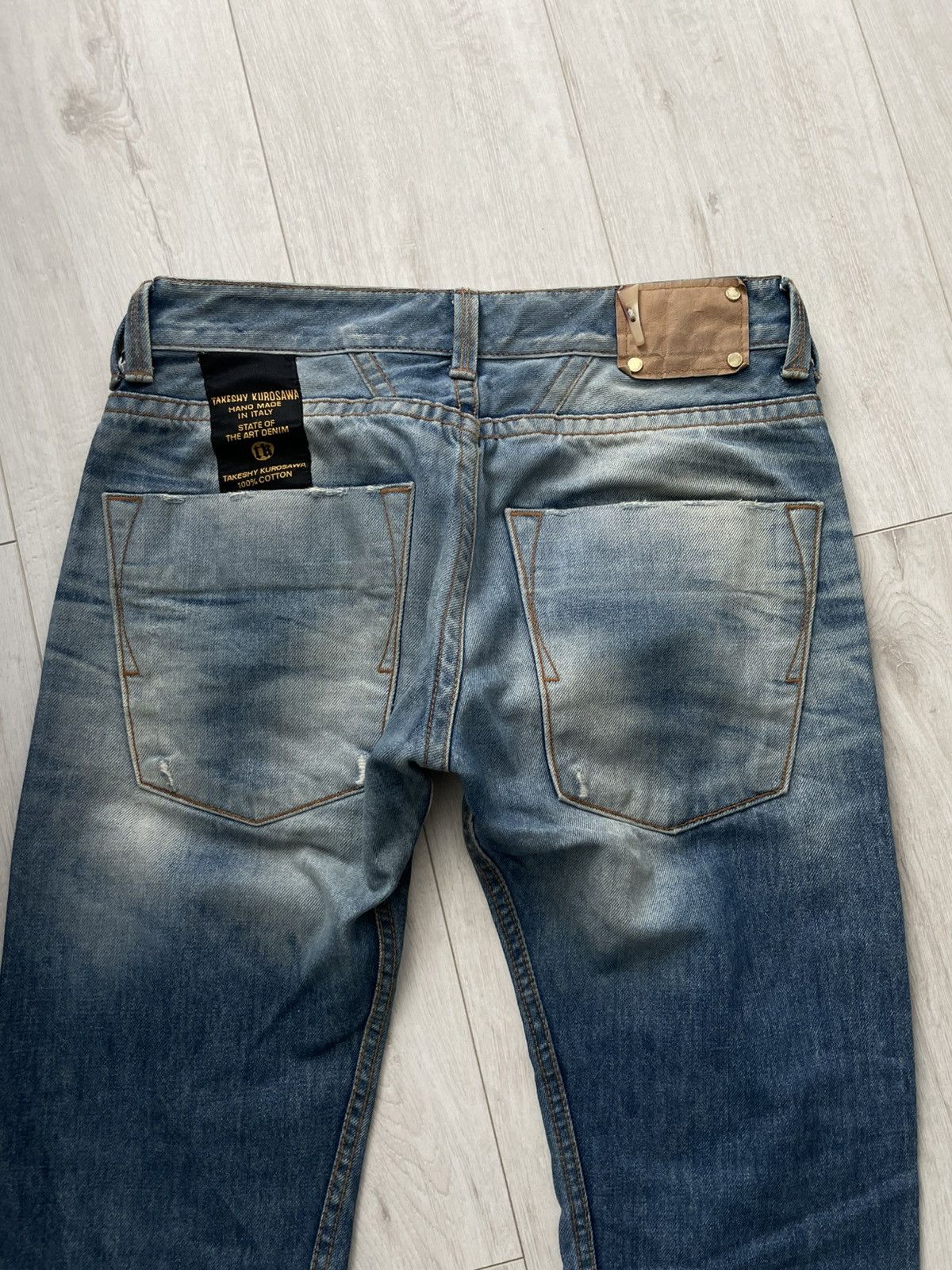 Takeshy Kurosawa Vintage Takeshy Kurosawa Japan Distressed Denim Jeans RARE Size US 32 / EU 48 - 3 Thumbnail