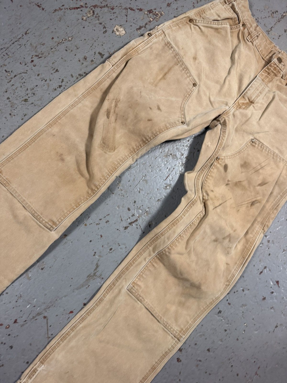 Carhartt Vintage Distressed Faded Thrashed Carhart Double Knees Size US 30 / EU 46 - 4 Thumbnail
