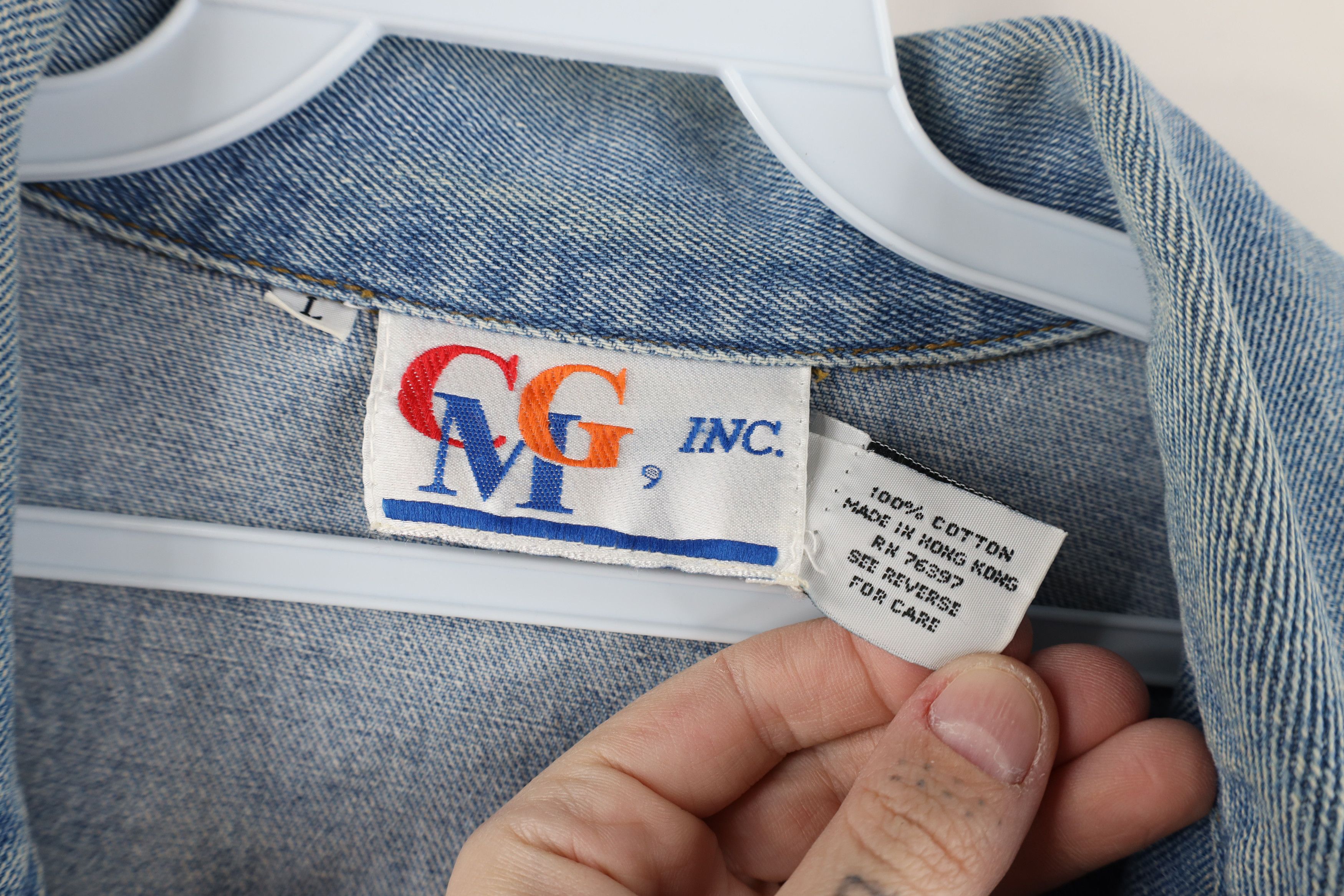 Vintage Vintage 90s Looney Tunes Tweety Bird Denim Trucker Jacket Size L / US 10 / IT 46 - 9 Thumbnail