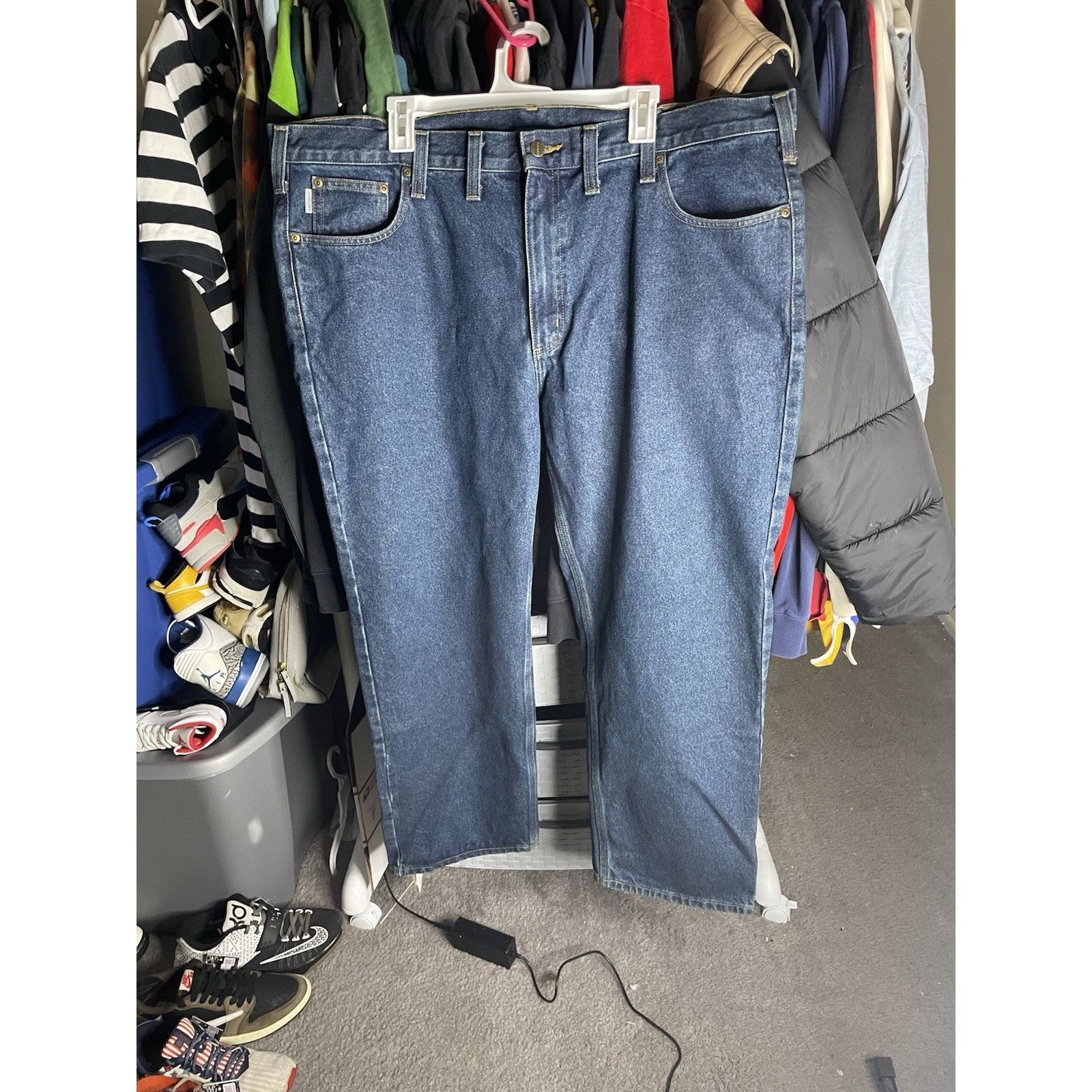 Carhartt Size 44x30- Carhartt Jeans Men's Blue Denim Traditional Fit Size US 44 / EU 60 - 1 Thumbnail