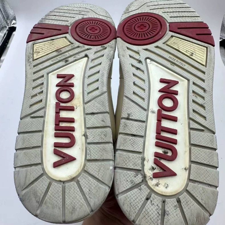 Louis Vuitton lv trainer white red sneakers-2508 Size US 10 / EU 43 - 6 Thumbnail
