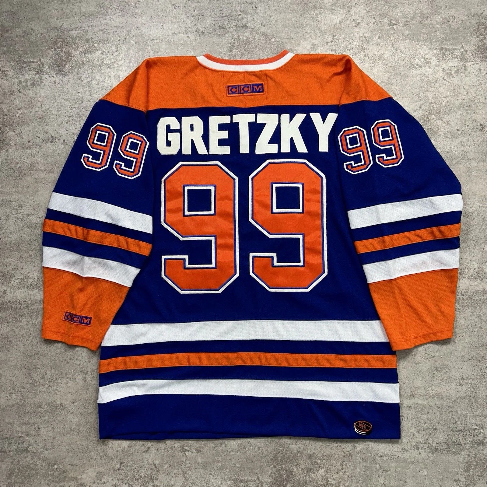 WAYNE GRETZKY EDMONTON OILERS CCM HOCKEY JERSEY SIZE L