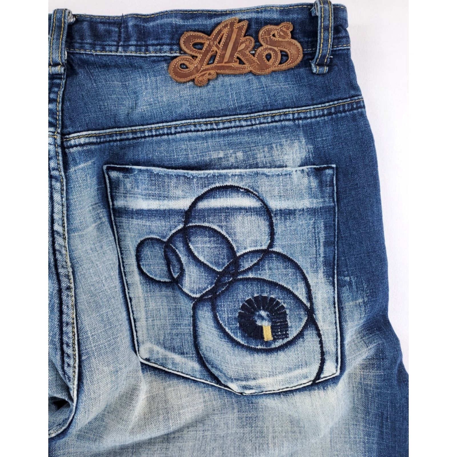 Akademiks AKADEMIKS Jeans Blue Embroidered Wide Leg Baggy Skater Mens 38 x 31.5 Blue Embroidered Wide Leg Skater Baggy Mens 38 x 31.5 Size US 38 / EU 54 - 6 Thumbnail