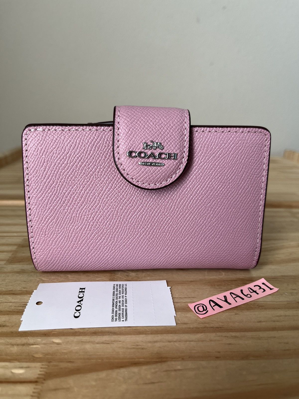 image of Coach Wallet in Pink, Women's