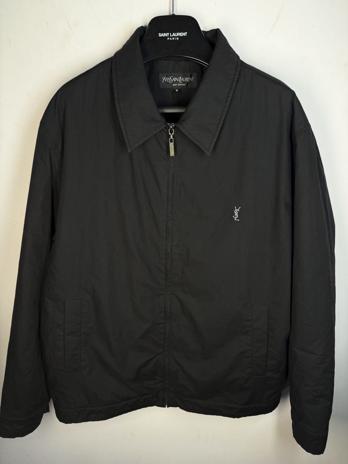 Yves Saint Laurent Warm Black YSL Jacket Bomber Quilted Vintage Y2k zip up Size US XL / EU 56 / 4 - 2 Thumbnail