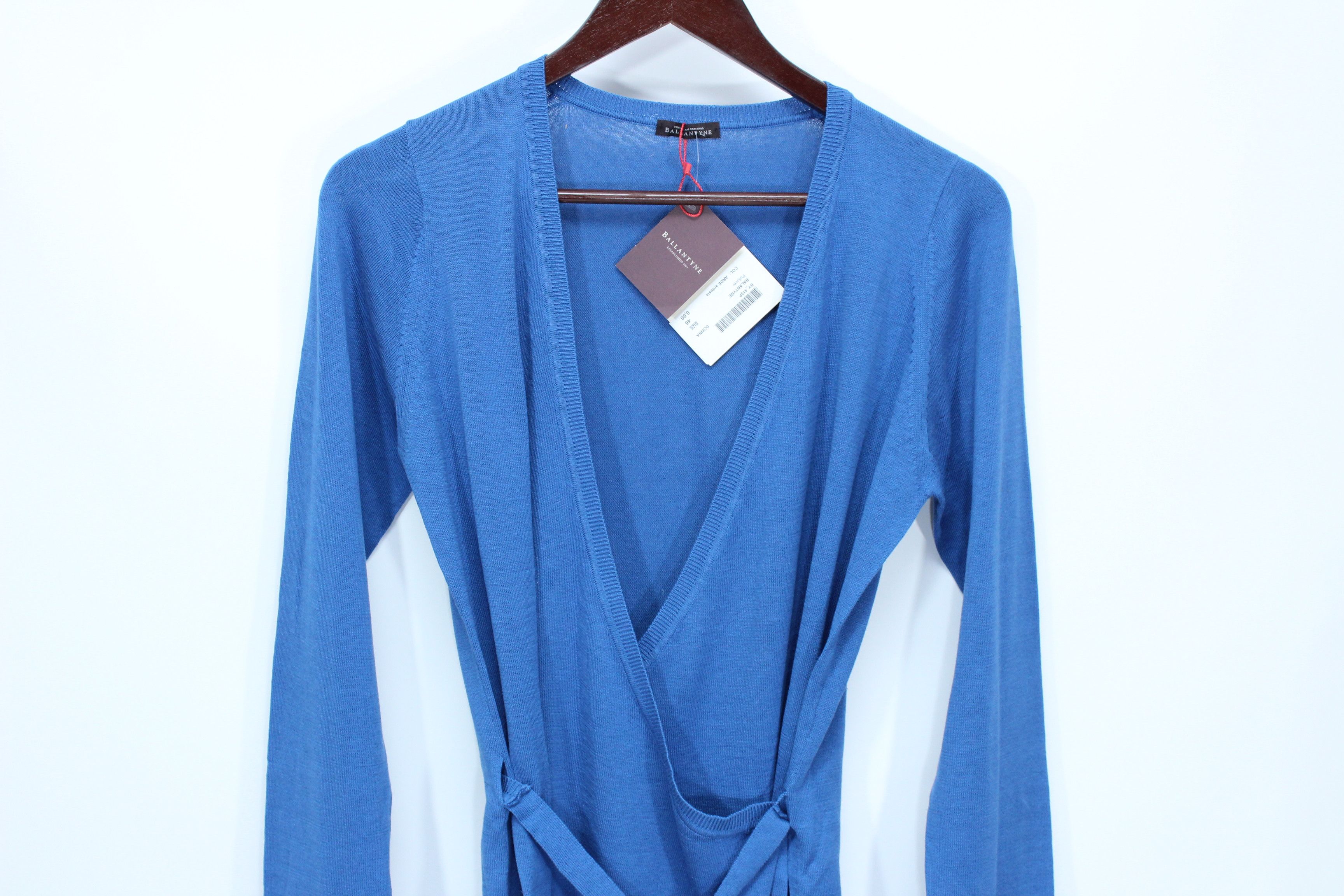 image of Ballantyne Silk Sweater New Womens Size 46 Authentic Vintage in Blue