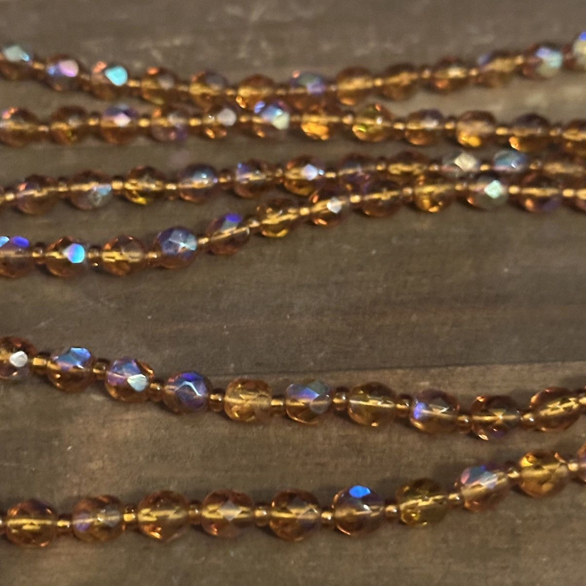 Vintage Vintage Amber Aurora Borealis Crystal bead necklace Size ONE SIZE - 3 Thumbnail
