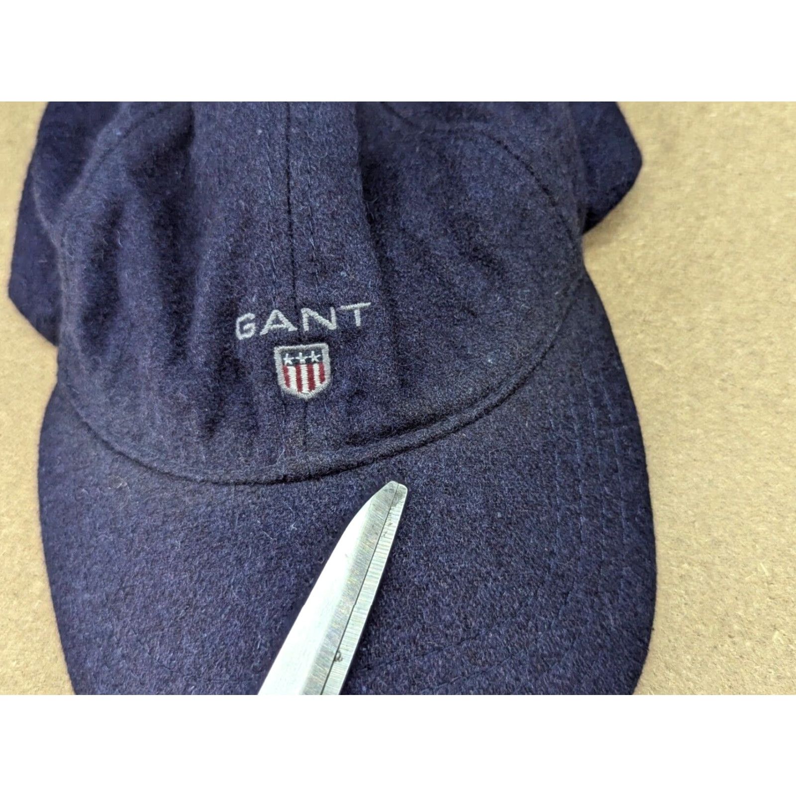 Gant VINTAGE GANT USA Baseball Cap One Size Wool Viscose Blue Adjustable Mens Hat Size ONE SIZE - 3 Thumbnail
