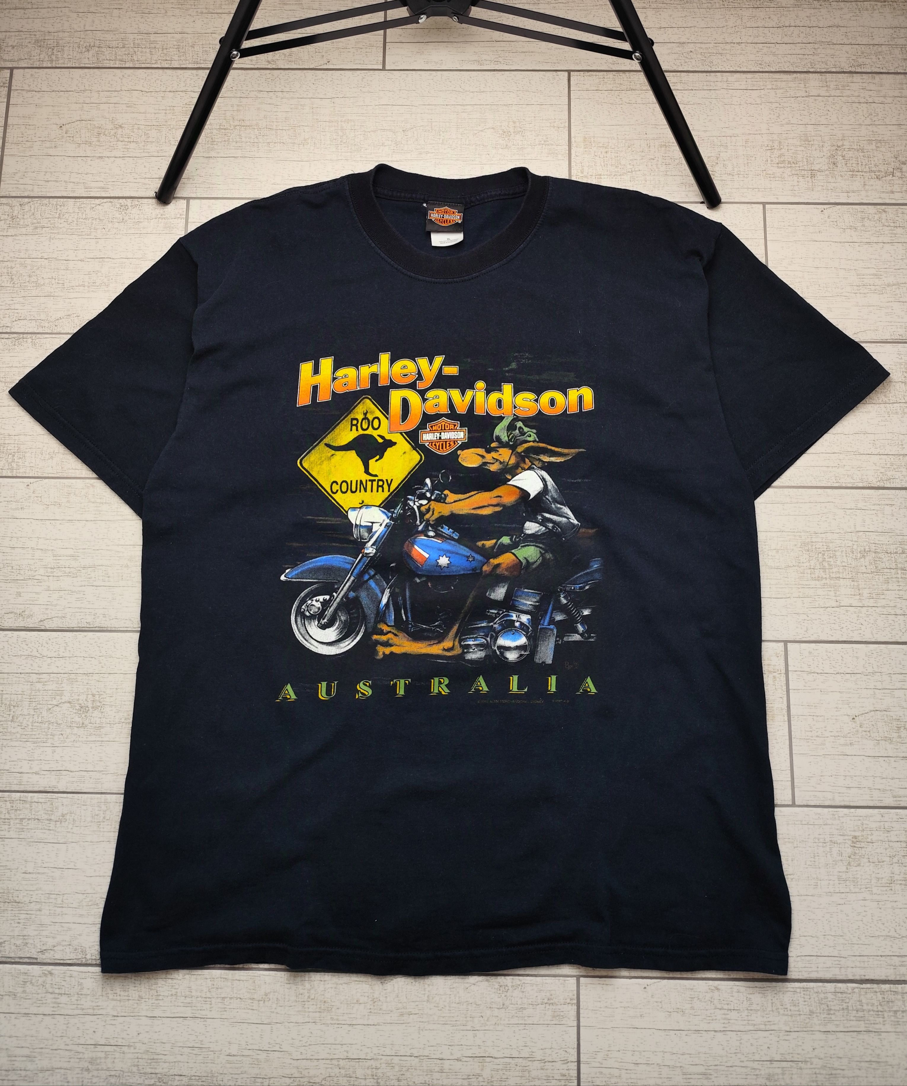 Harley Davidson × Vintage Vintage streetwear racing Harley Davidson T Shirt Size US XL / EU 56 / 4 - 1 Thumbnail