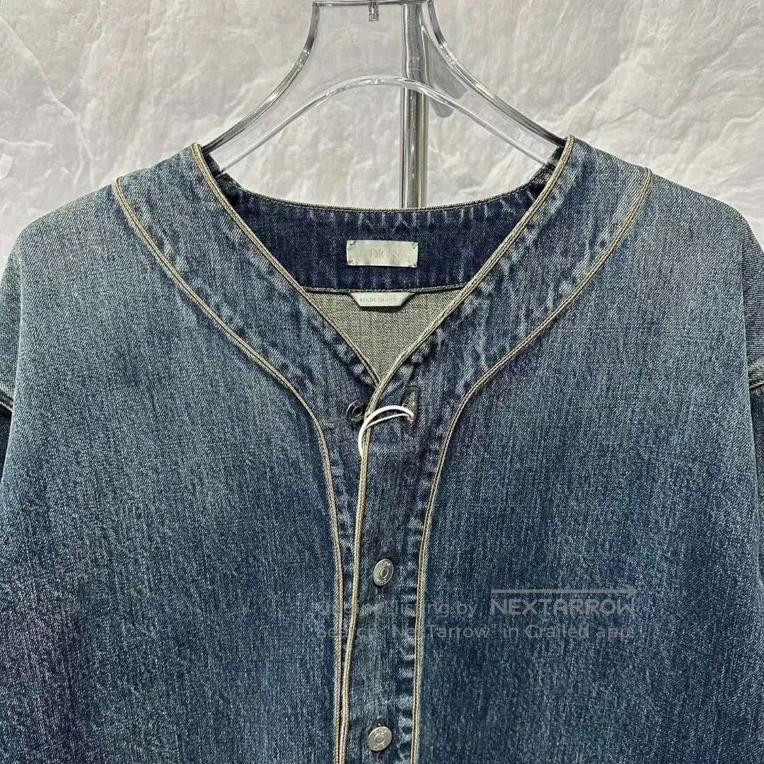 Dior dior denim tears baseball jacket with no collar. Size US L / EU 52-54 / 3 - 4 Thumbnail