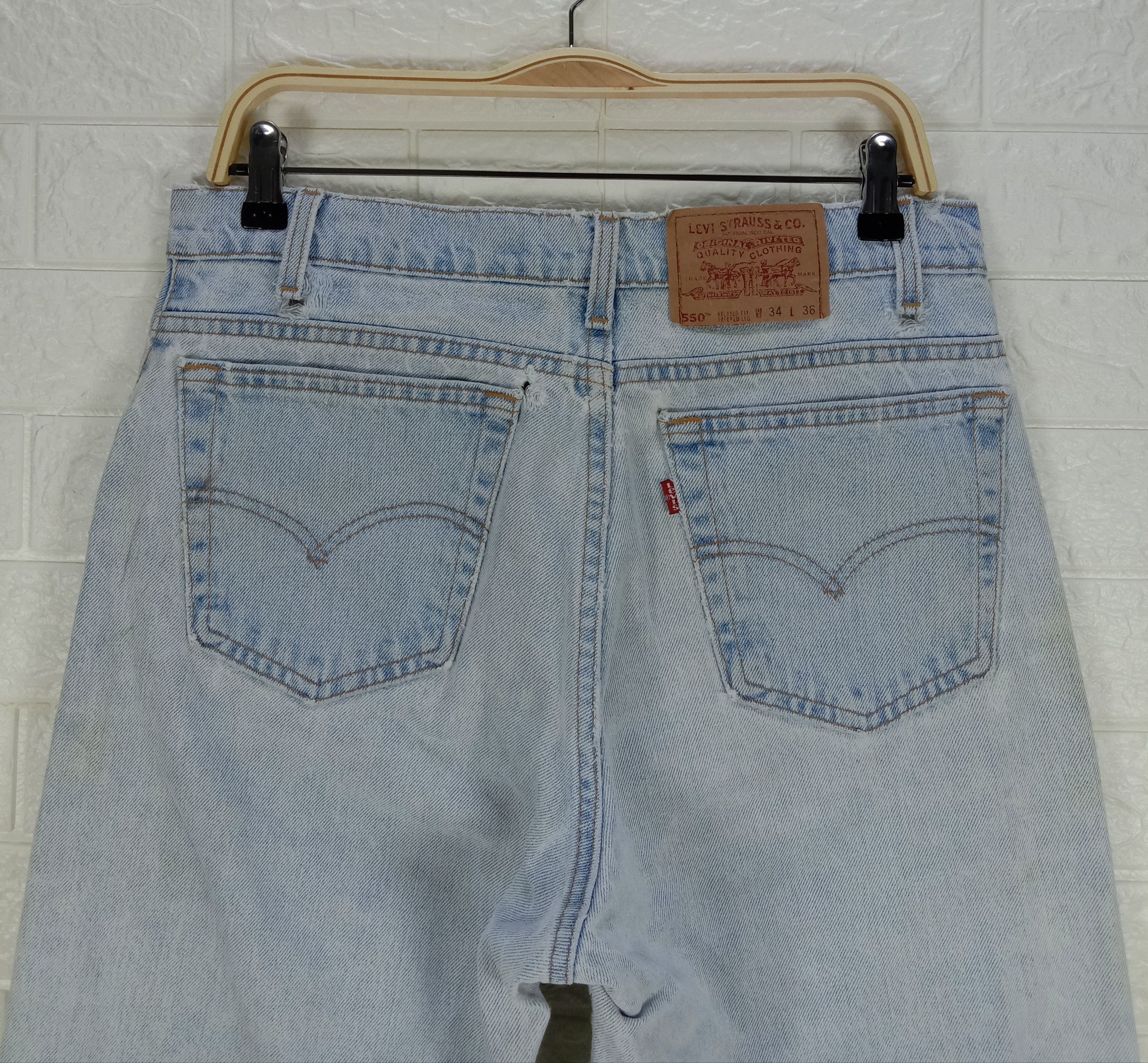 Levi's Vintage 90s Levi's 550 Jeans Relaxed Fit Tapered Leg Denim Size US 32 / EU 48 - 6 Thumbnail