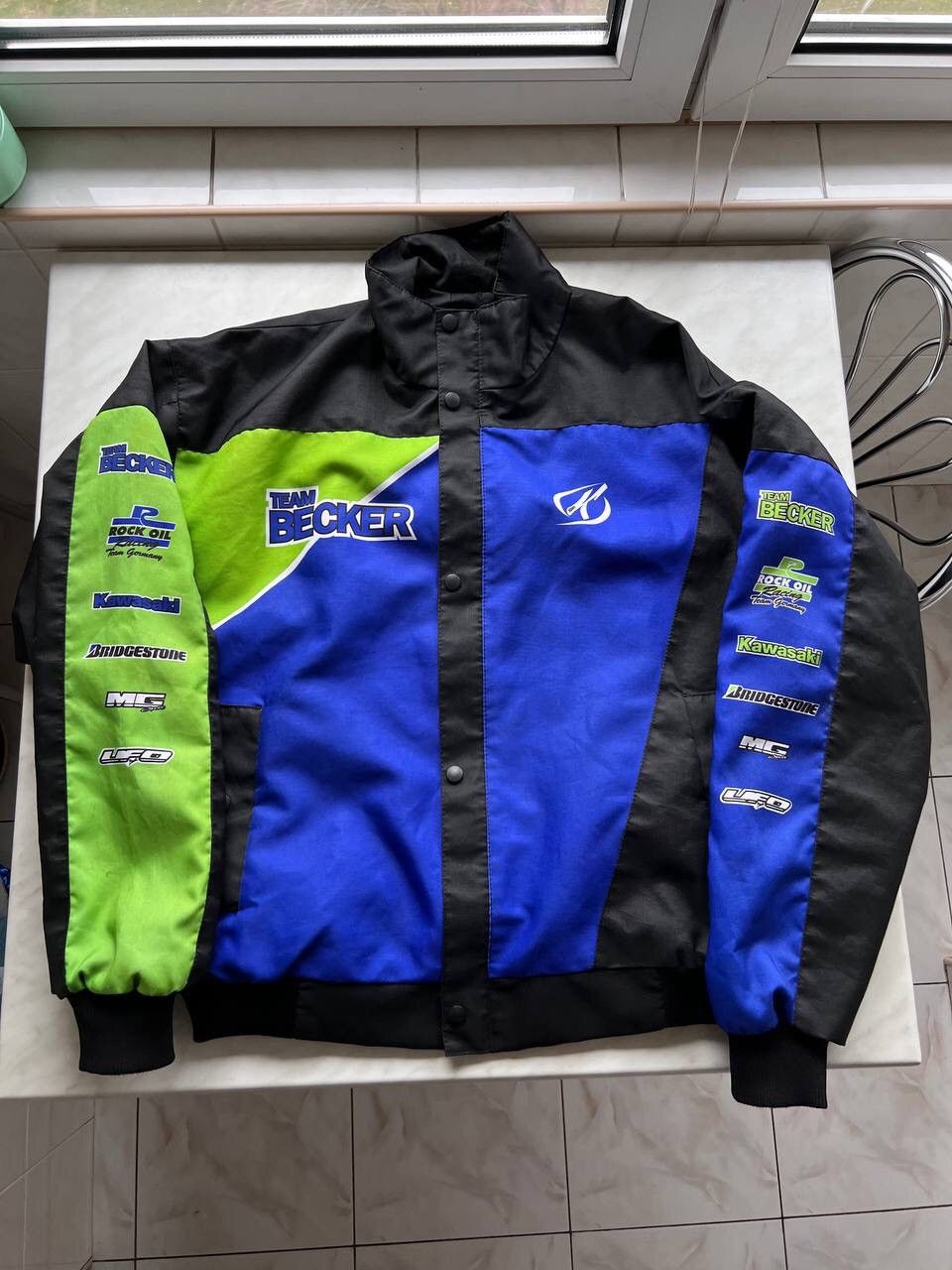 Vintage Vintage Y2K The Becker Racing Team Kawasaki jacket MOTO 00's Size US L / EU 52-54 / 3 - 1 Thumbnail