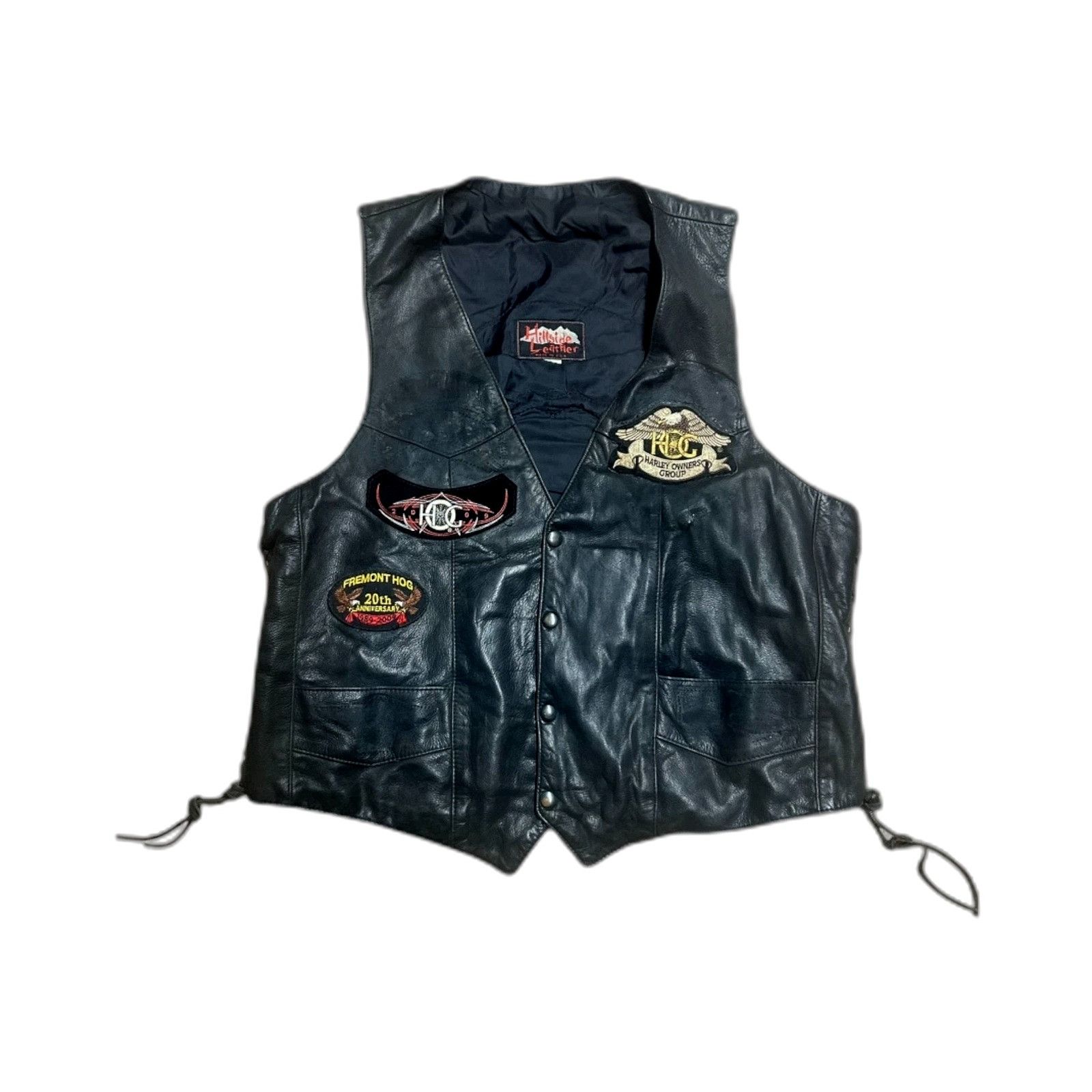 Vintage Vintage Harley Davidson Leather Vest Patches Biker Mens Larg Size US XXS / EU 40 - 1 Thumbnail