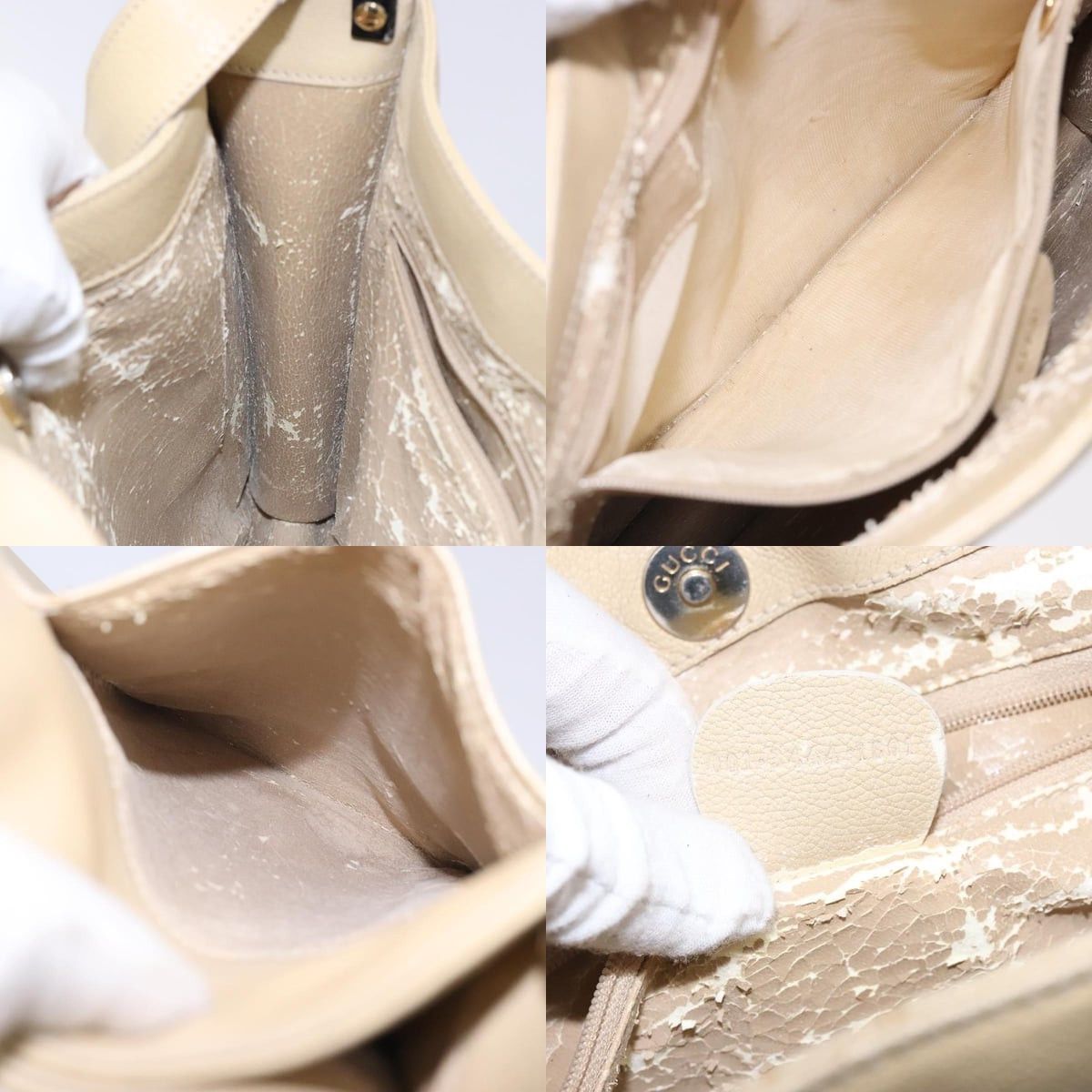 Gucci GUCCI Shoulder Bag Leather Beige Gold 001 3444 001 3444 Size ONE SIZE - 12 Thumbnail