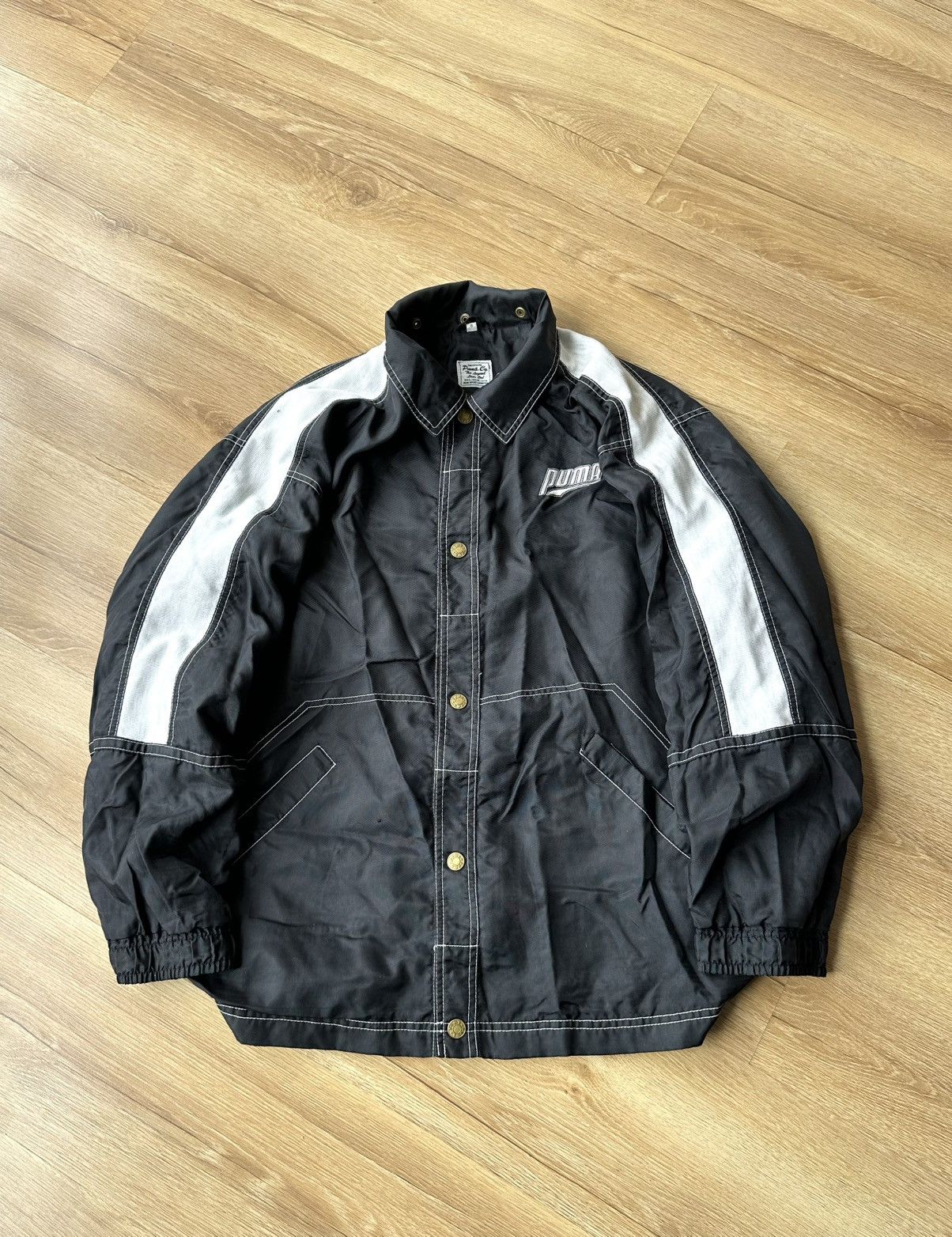 Puma Vintage Puma y2k 90s Nylon Button Coach Jacket Size US S / EU 44-46 / 1 - 4 Thumbnail