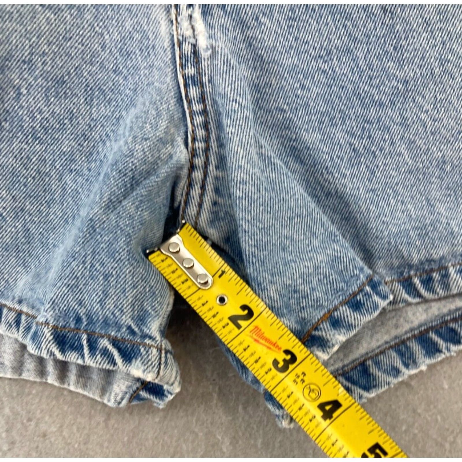 Vintage No Boundaries Womens Jean Shorts 5 Vintage Y2K Button Fly Hi Rise Distressed Size 27" / US 4 / IT 40 - 5 Thumbnail