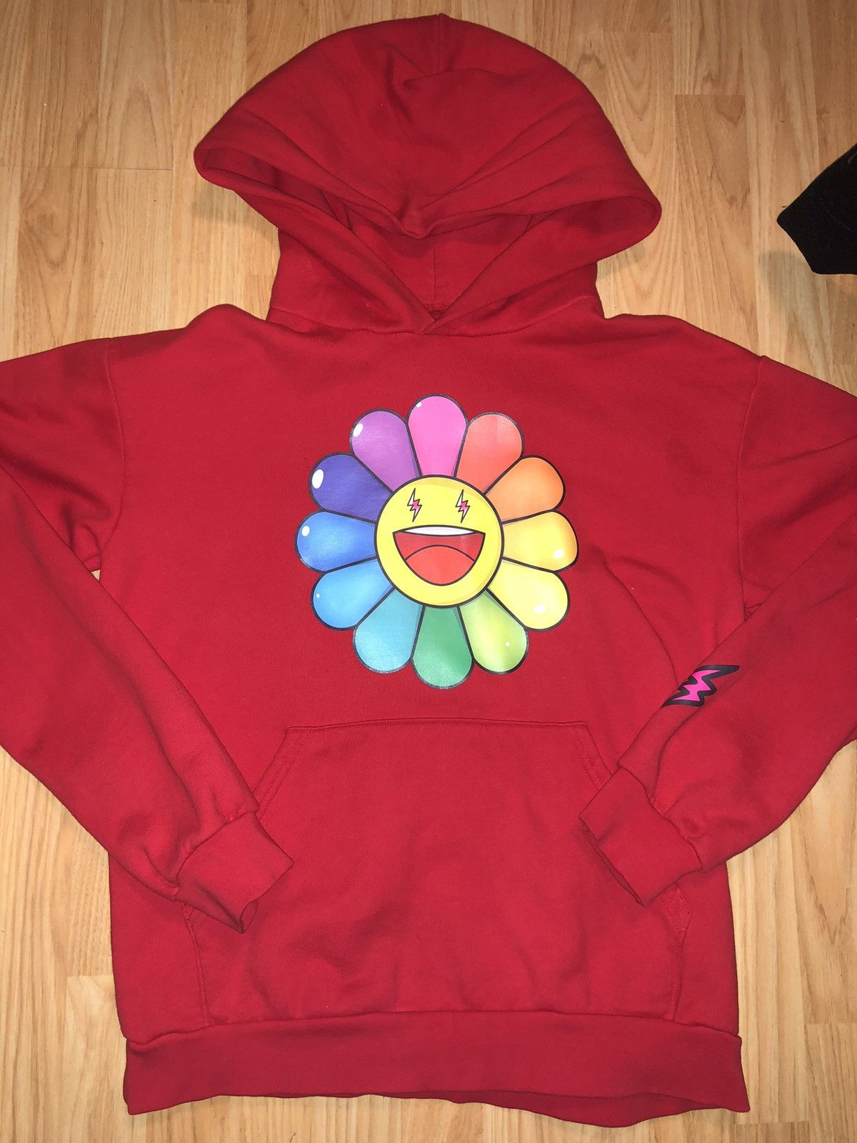 Takashi Murakami J Balvin x Takashi Murakami Flower Red Hoodie - Size Small Size US S / EU 44-46 / 1 - 1 Thumbnail