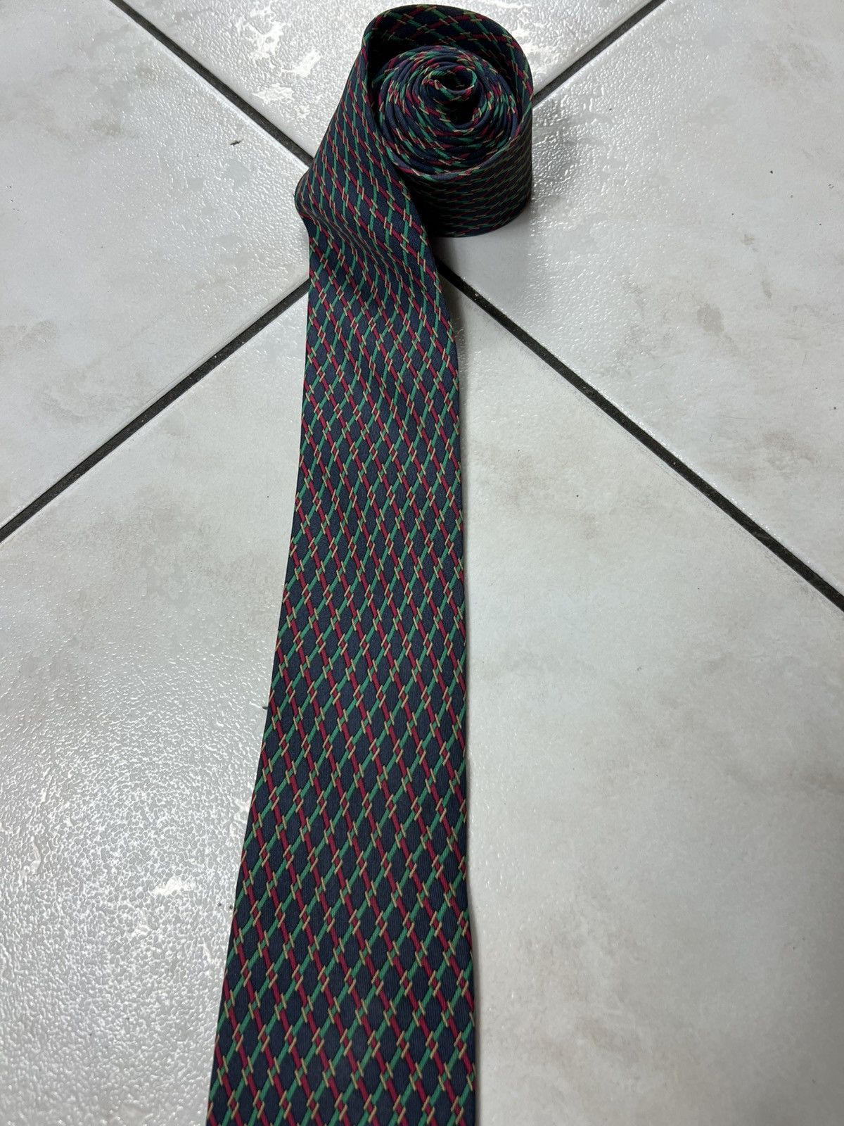 Hermes Vintage Hermes Paris silk tie luxury 7155 FA pattern logo H Size ONE SIZE - 4 Thumbnail