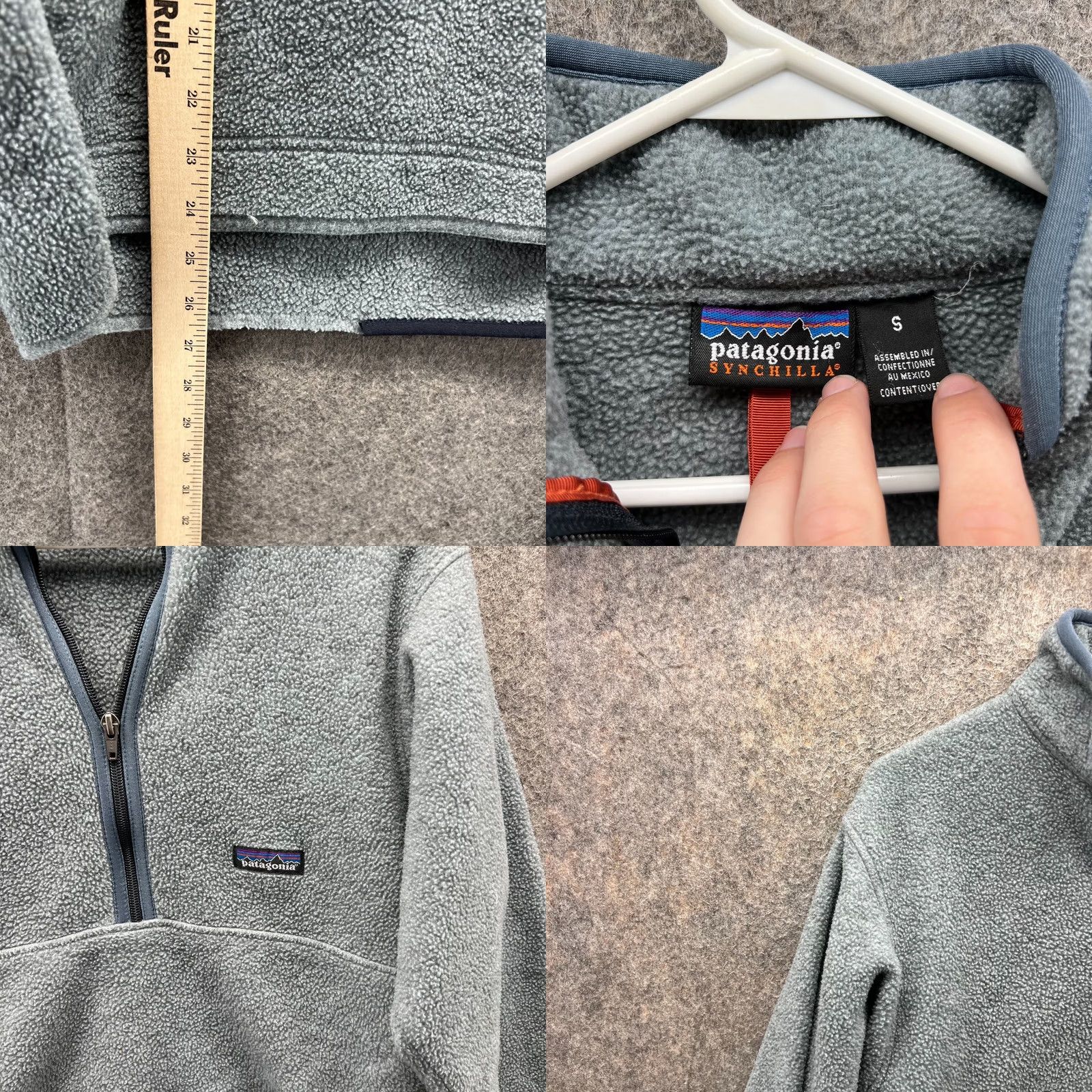 Patagonia Patagonia Synchilla Jacket Mens Small Gray Fleece Logo Outdoor Outdoor Windbreaker Winter Spring Fall Casual Travel Regular Size US S / EU 44-46 / 1 - 8 Thumbnail