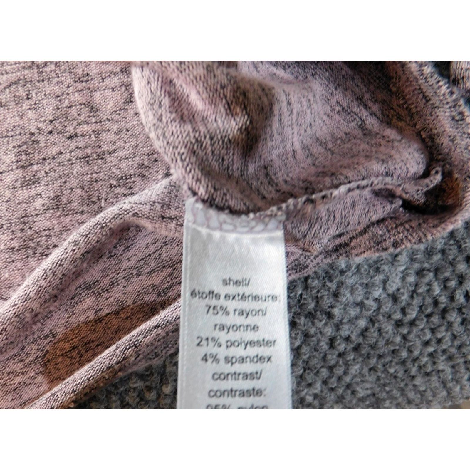 Vintage Maurices Blouse Shirt Womens XS Purple Round Neck Long Sleeve Rayon Spandex Knit Stretch Casual Size XS / US 0-2 / IT 36-38 - 6 Thumbnail