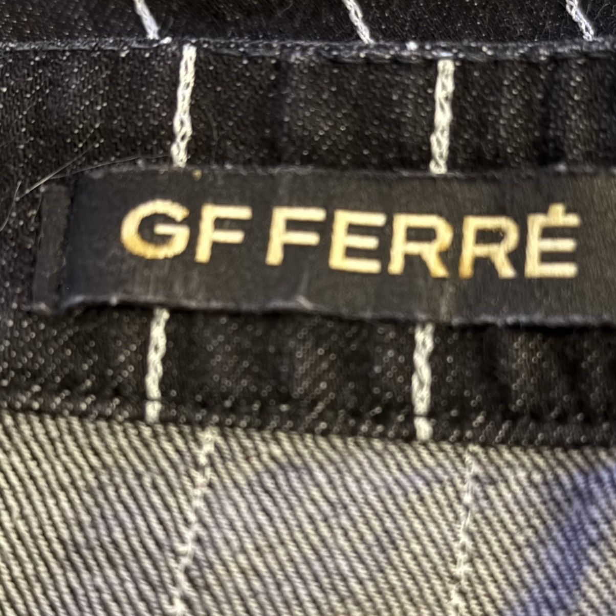 Gianfranco Ferre GianFranco Ferre black white pinstriped denim skirt Size 30" / US 8 / IT 44 - 5 Thumbnail