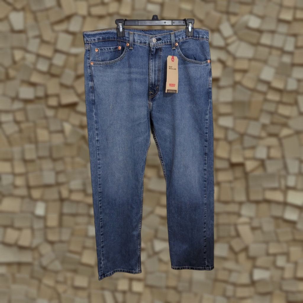 Levi's Levis 505 Flex Stretch Regular Fit Jeans Straight Leg Medium Wash 38x30 New NWT Size US 38 / EU 54 - 1 Thumbnail