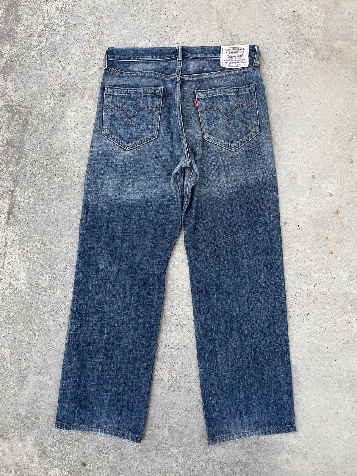Levi's × Levi's Vintage Clothing × Vintage Levi’s 552 Vintage Y2K Faded Blue Denim Jeans Size US 32 / EU 48 - 3 Thumbnail