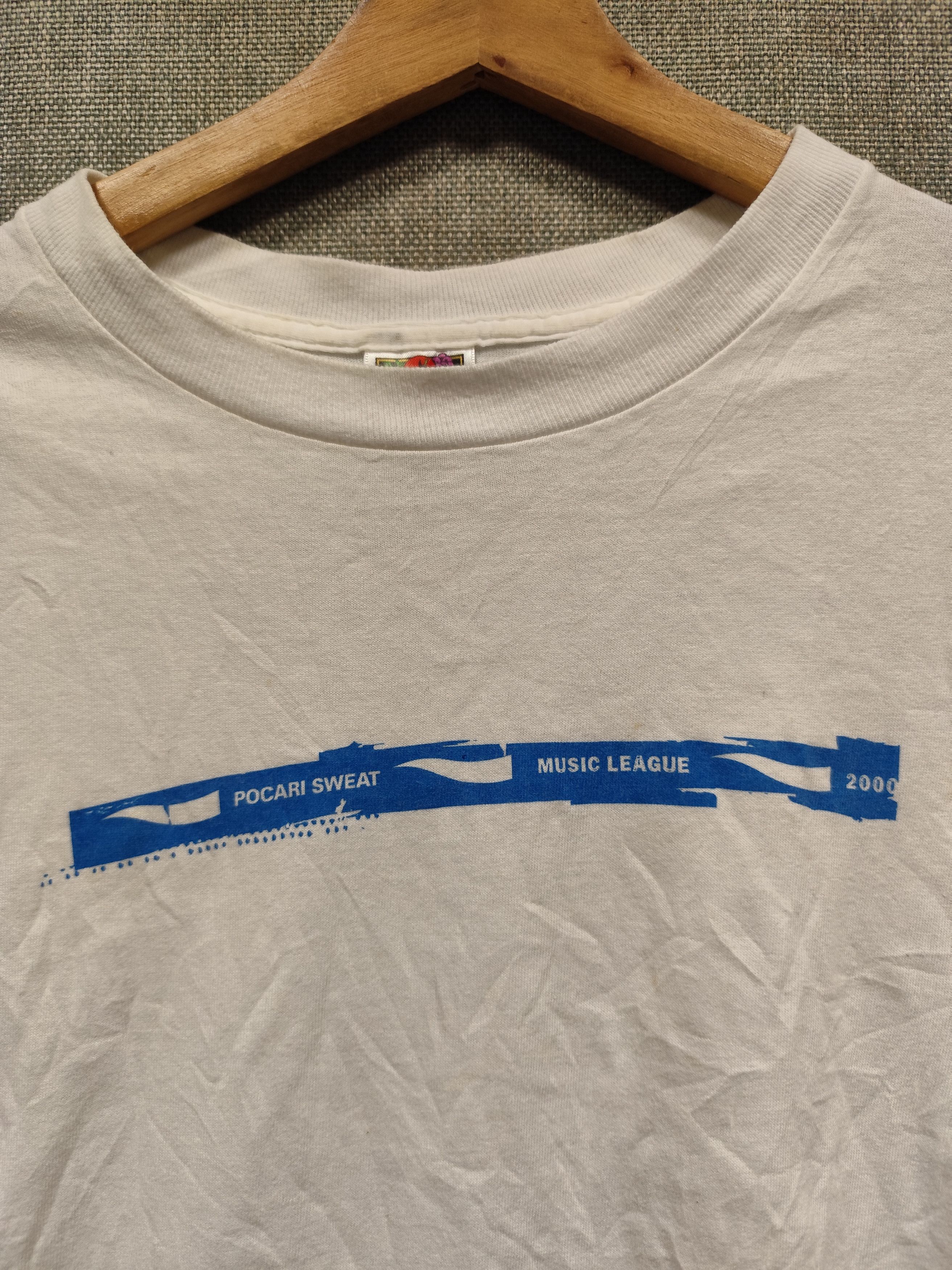 Fruit Of The Loom Vintage t shirt pocari sweat Size US M / EU 48-50 / 2 - 2 Thumbnail