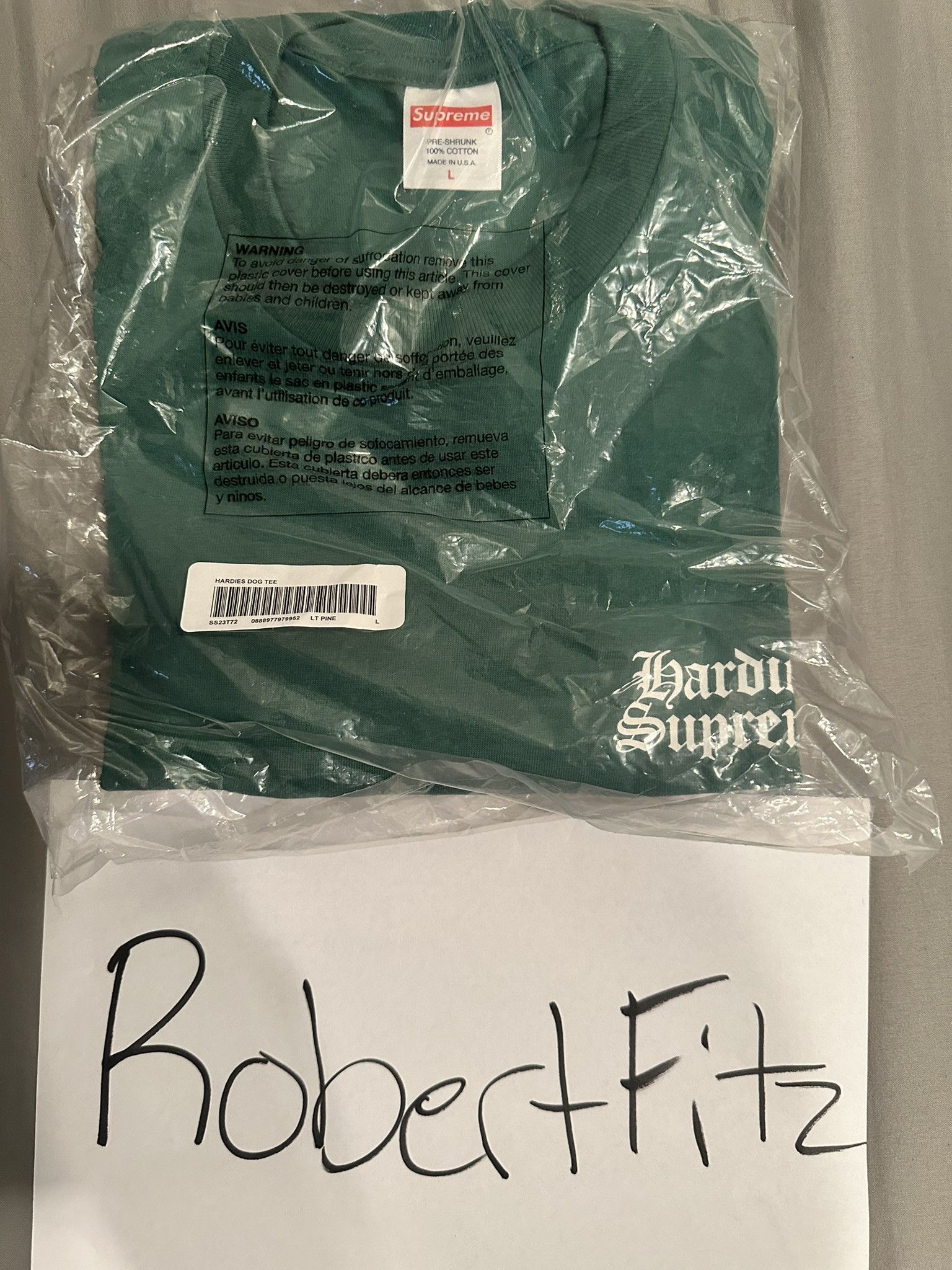 Supreme Supreme Dog Tee Light Pine Size US L / EU 52-54 / 3 - 2 Thumbnail