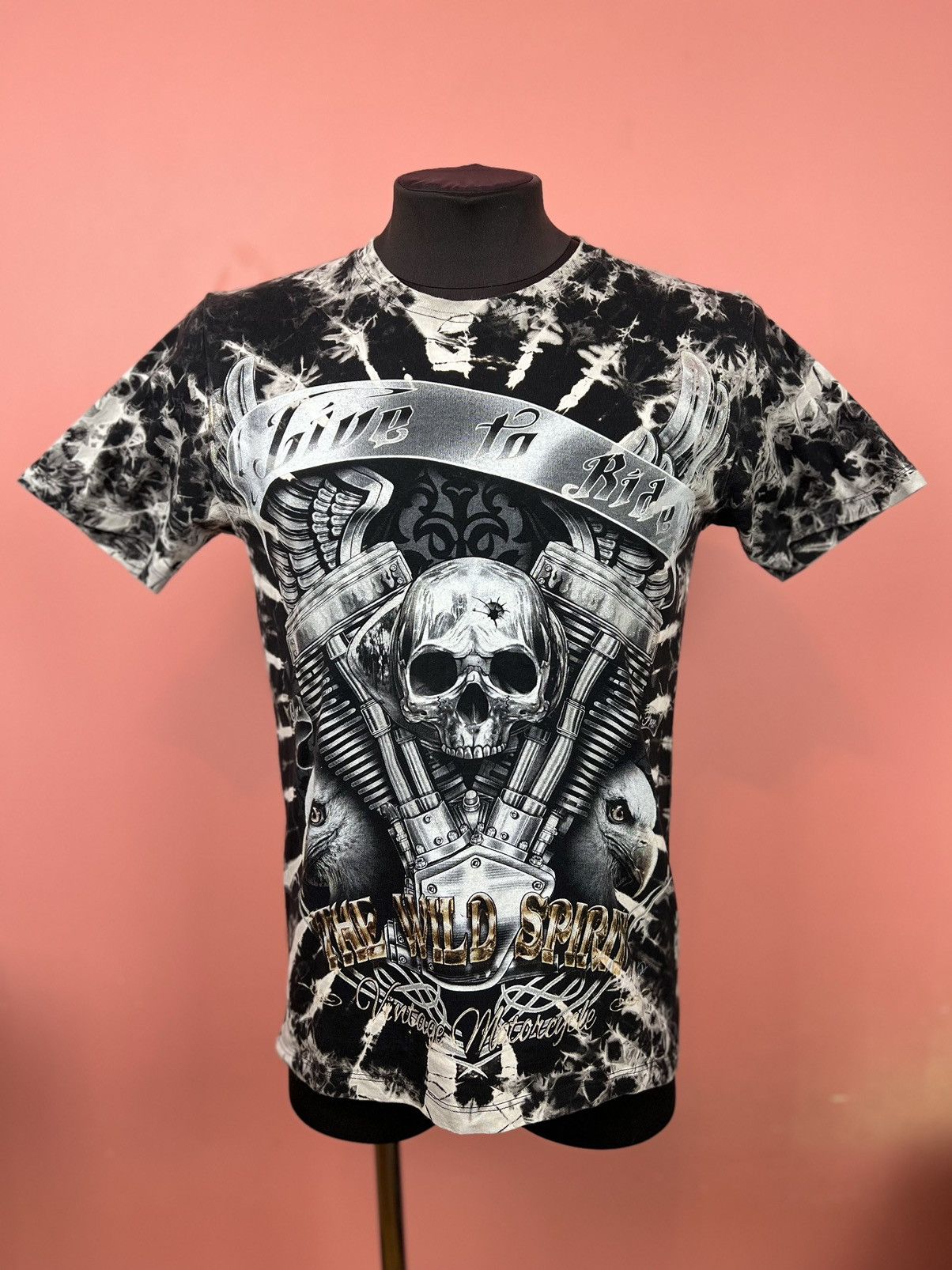 Vintage Wild copyright skull motor moto shirt tee vintage rock Size US S / EU 44-46 / 1 - 4 Thumbnail