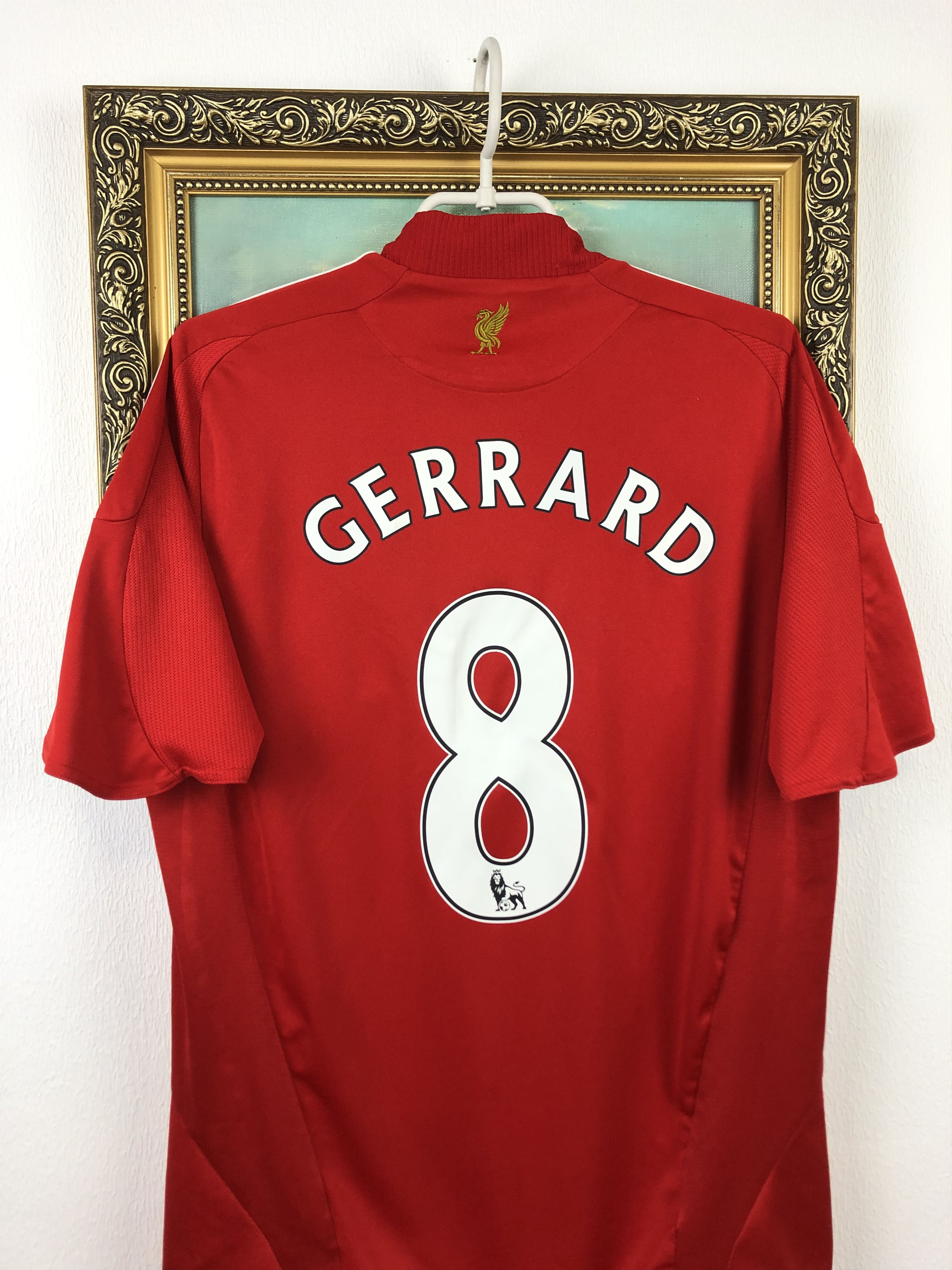 Vintage Liverpool football shirt 2008 Soccer #8 Gerrard Jersey Rare Size US M / EU 48-50 / 2 - 2 Thumbnail