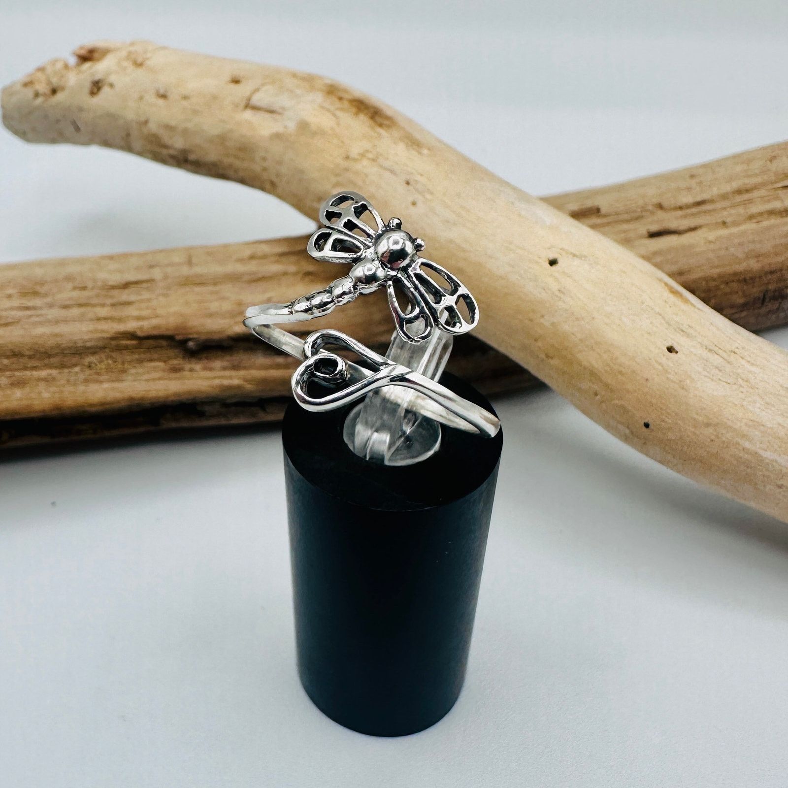 Other Dragonfly Heart Sterling Silver Ring, Oxidized Size ONE SIZE - 1 Thumbnail