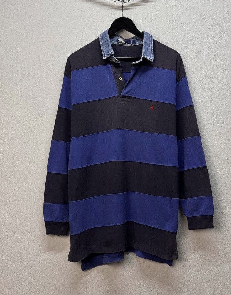 Polo Ralph Lauren × Ralph Lauren × Vintage Vintage Polo Ralph Lauren Rugby Y2K Size US XL / EU 56 / 4 - 2 Thumbnail