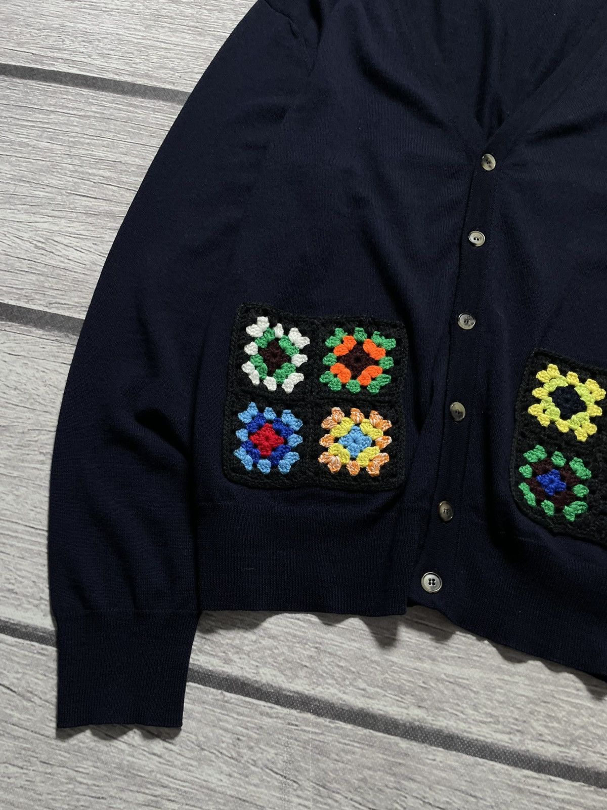JW Anderson JW Anderson Wool Flower Pocket Cardigan Size US L / EU 52-54 / 3 - 4 Thumbnail