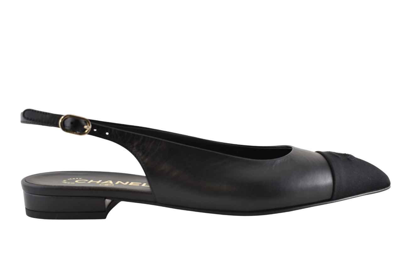Chanel Chanel 24A CC Logo Coco Slingback Pointed Ballet Flat 38.5 Size US 8.5 / IT 38.5 - 2 Thumbnail