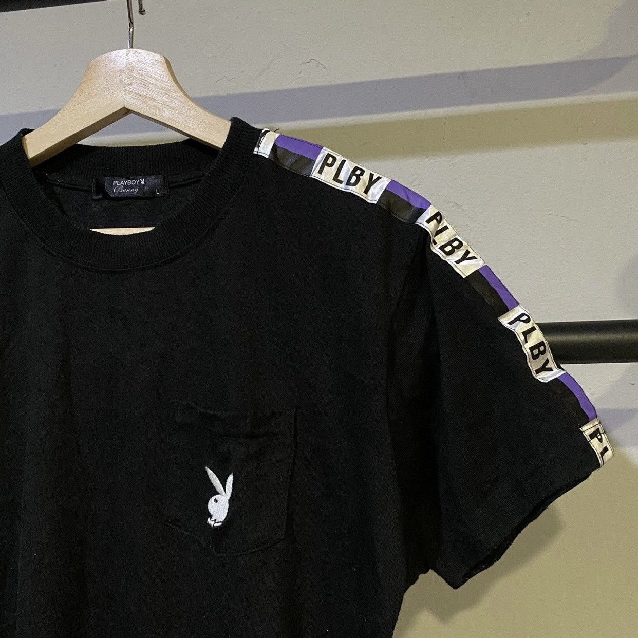 Playboy × Vintage Vintage Y2K Playboy Bunny Logo Side tape tees Size US L / EU 52-54 / 3 - 3 Thumbnail