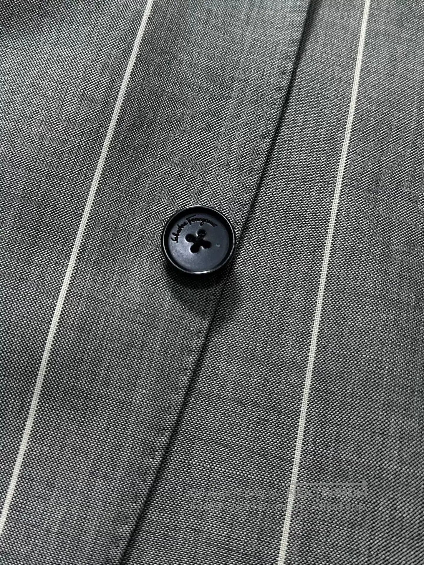 Salvatore Ferragamo Gray Striped Single. Size US M / EU 48-50 / 2 - 4 Thumbnail