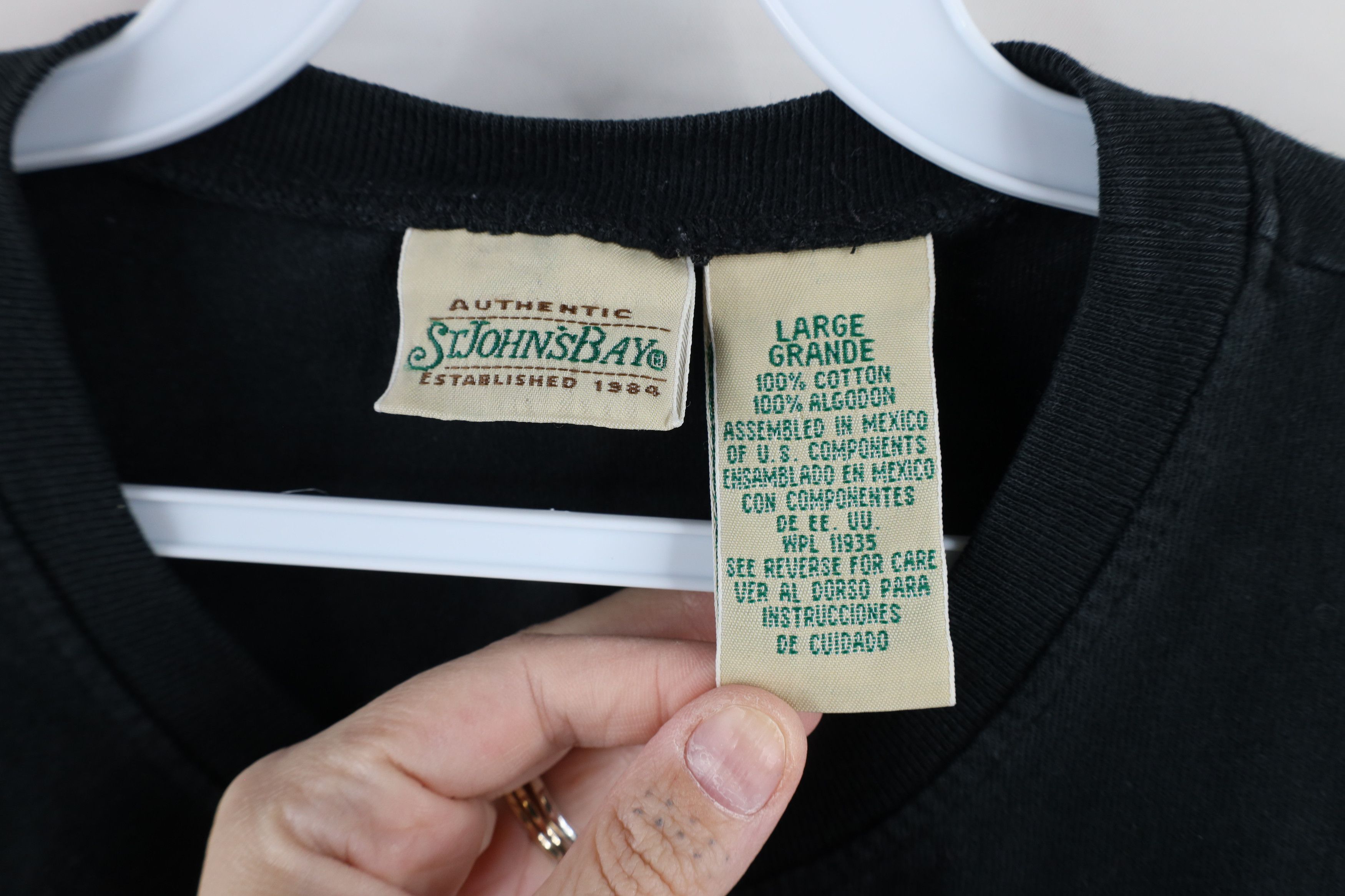 Vintage Vintage 90s Streetwear Short Sleeve T-Shirt Black Cotton Size L / US 10 / IT 46 - 5 Thumbnail
