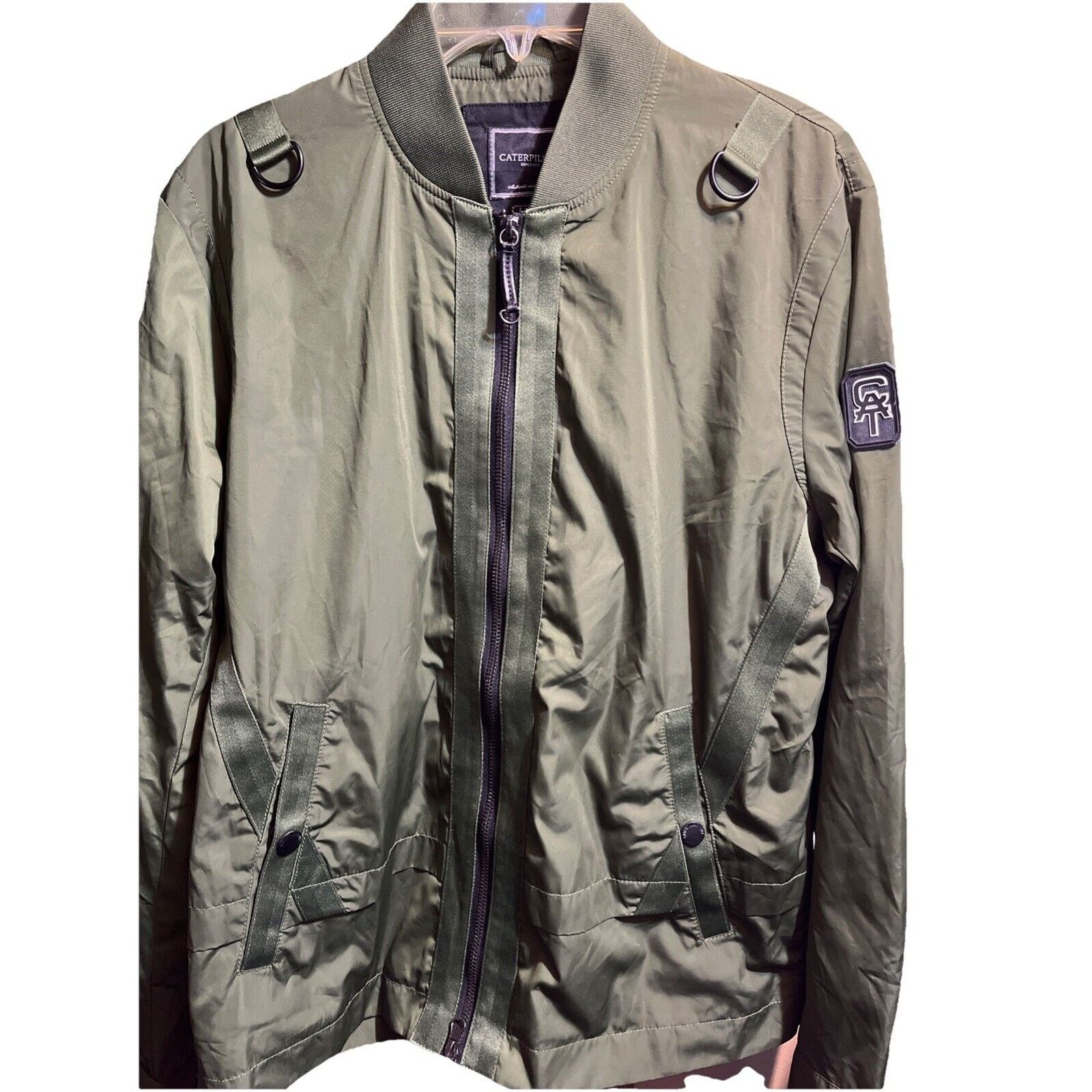 Caterpillar Caterpillar Mens L Green Polyester Jacket LS Zip Windbreaker Size US L / EU 52-54 / 3 - 1 Thumbnail