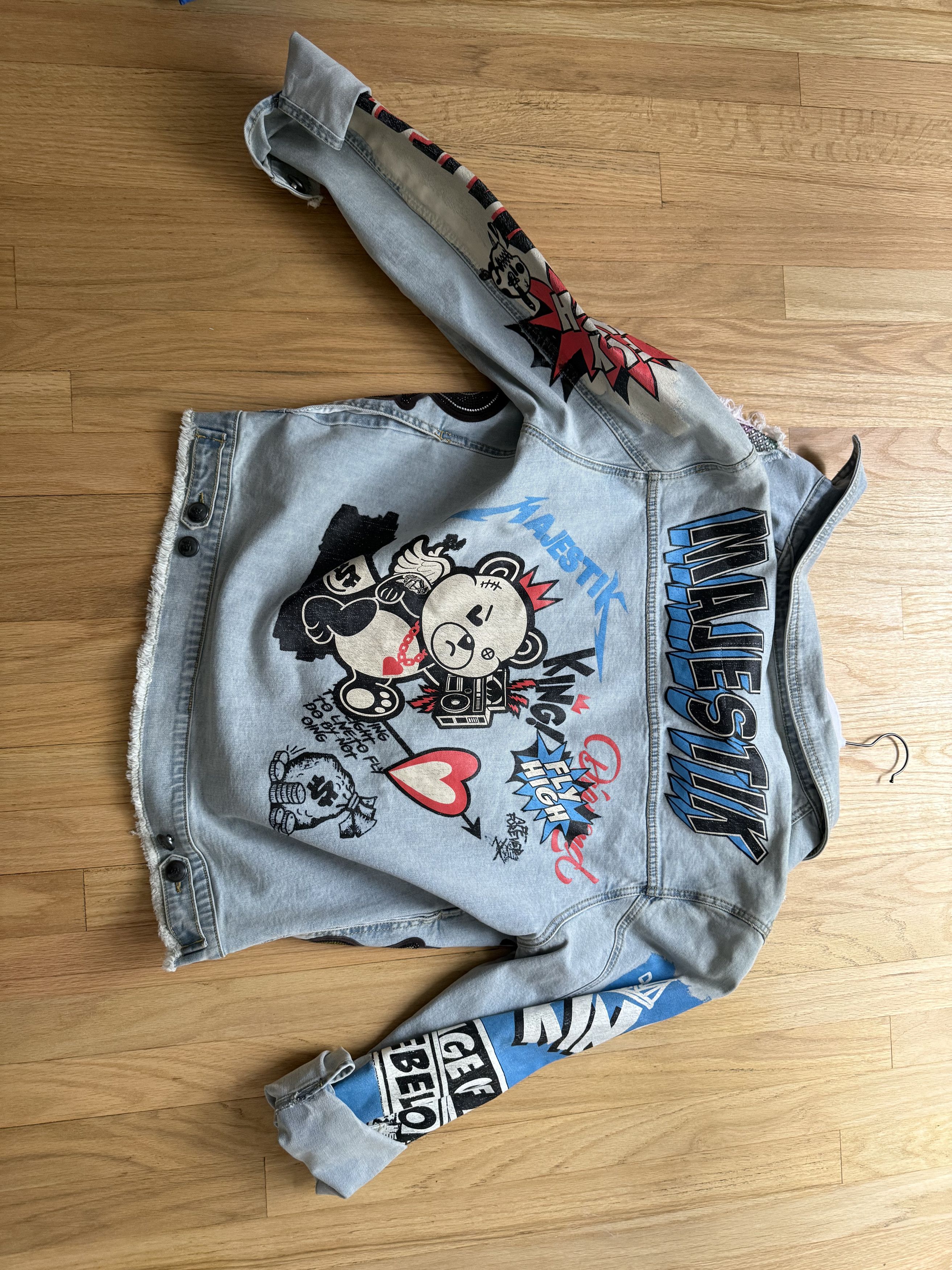 Majestic Printed Denim Jacket Size US M / EU 48-50 / 2 - 2 Thumbnail