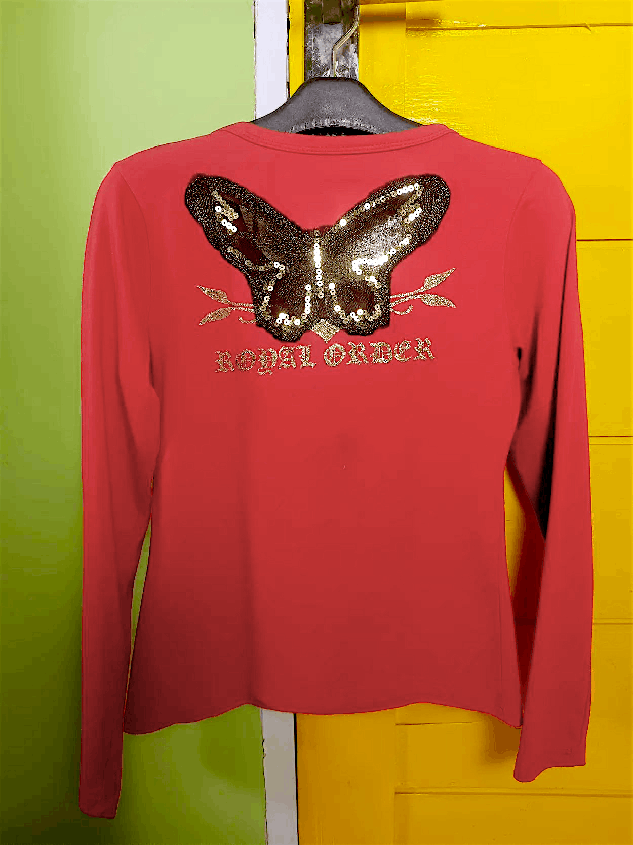 Japanese Brand EINSTEN Rhinestone Butterfly Embroidery *NO TAGS** Size US M / EU 48-50 / 2 - 11 Thumbnail