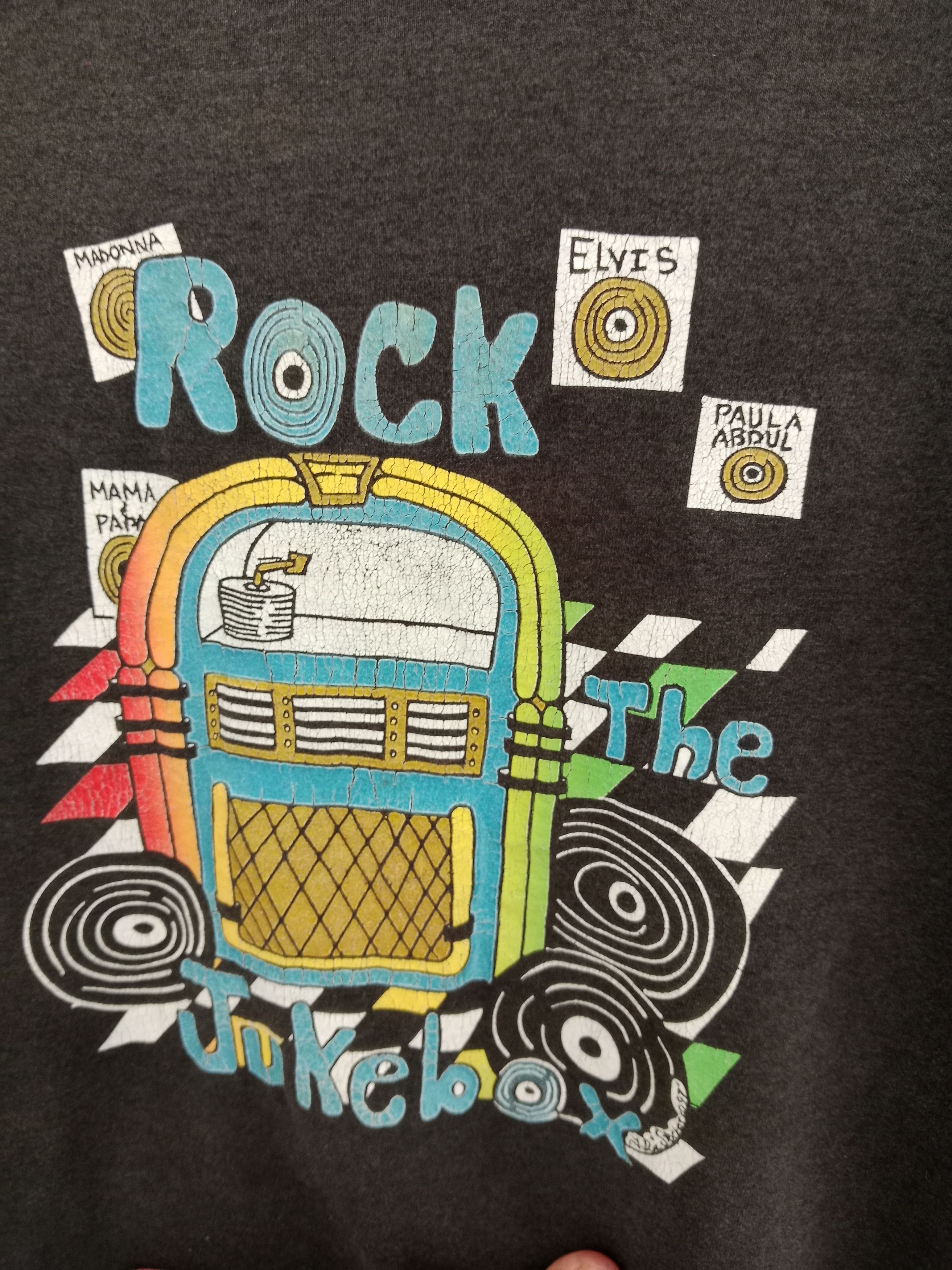 Band Tees Vintage 90s Rock The Jukebox Sunfaded Tshirt Rare Size US L / EU 52-54 / 3 - 8 Thumbnail