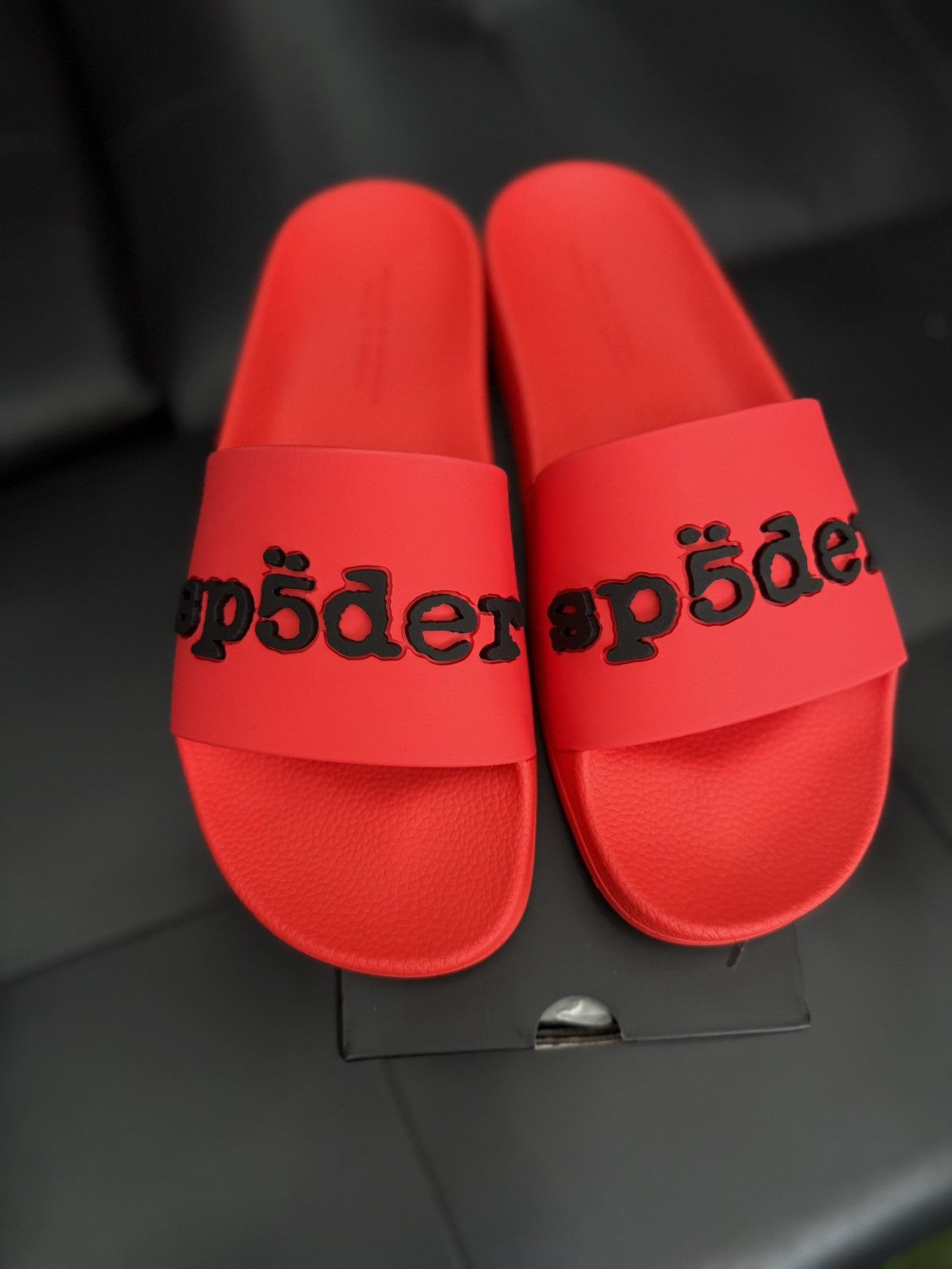 Sp5der Sp5der Red Slip On Slides Size (9) Brand New Size US 9 / EU 42 - 4 Thumbnail